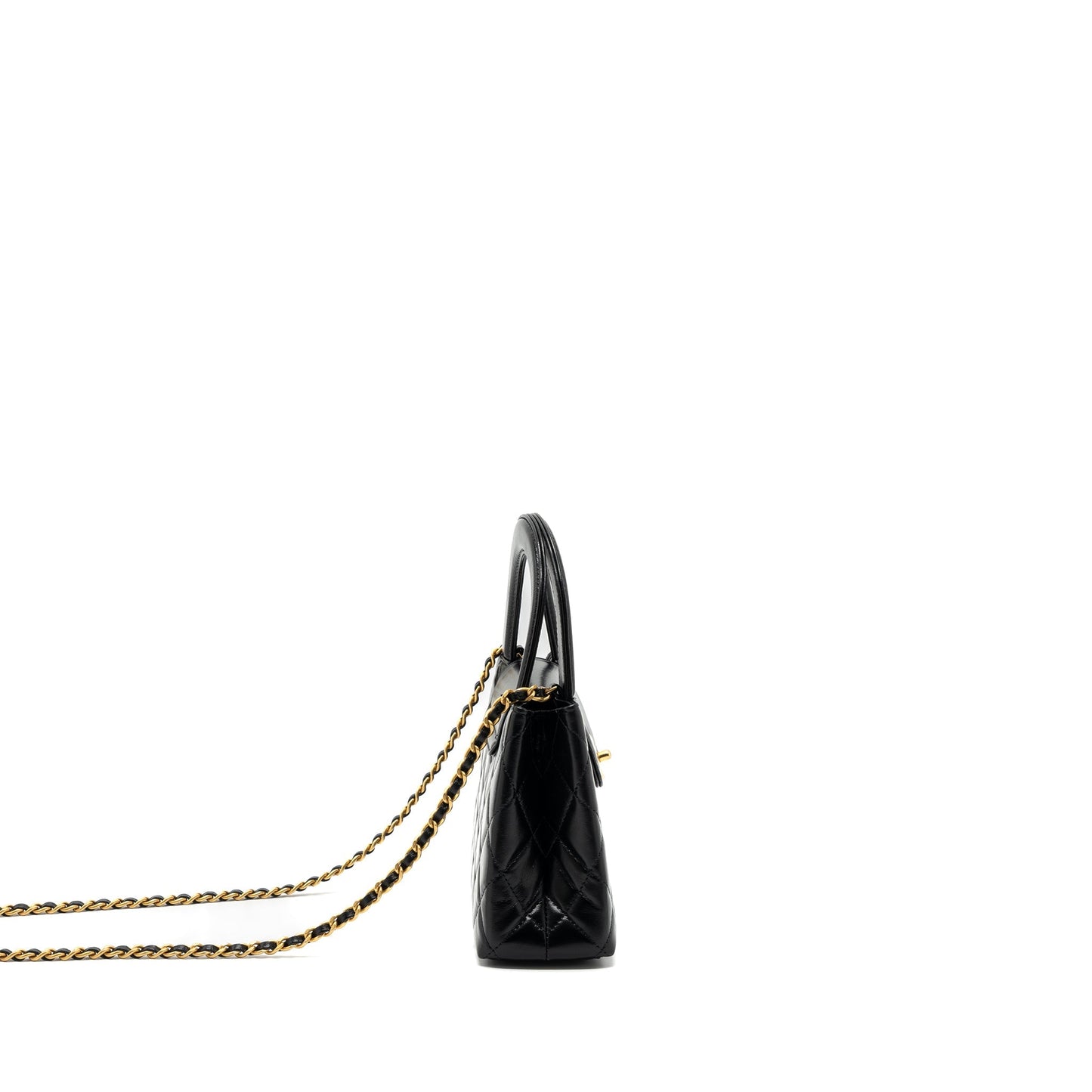 Chanel 23k Mini Shopping Tote Calfskin Black Brushed (Microchip)