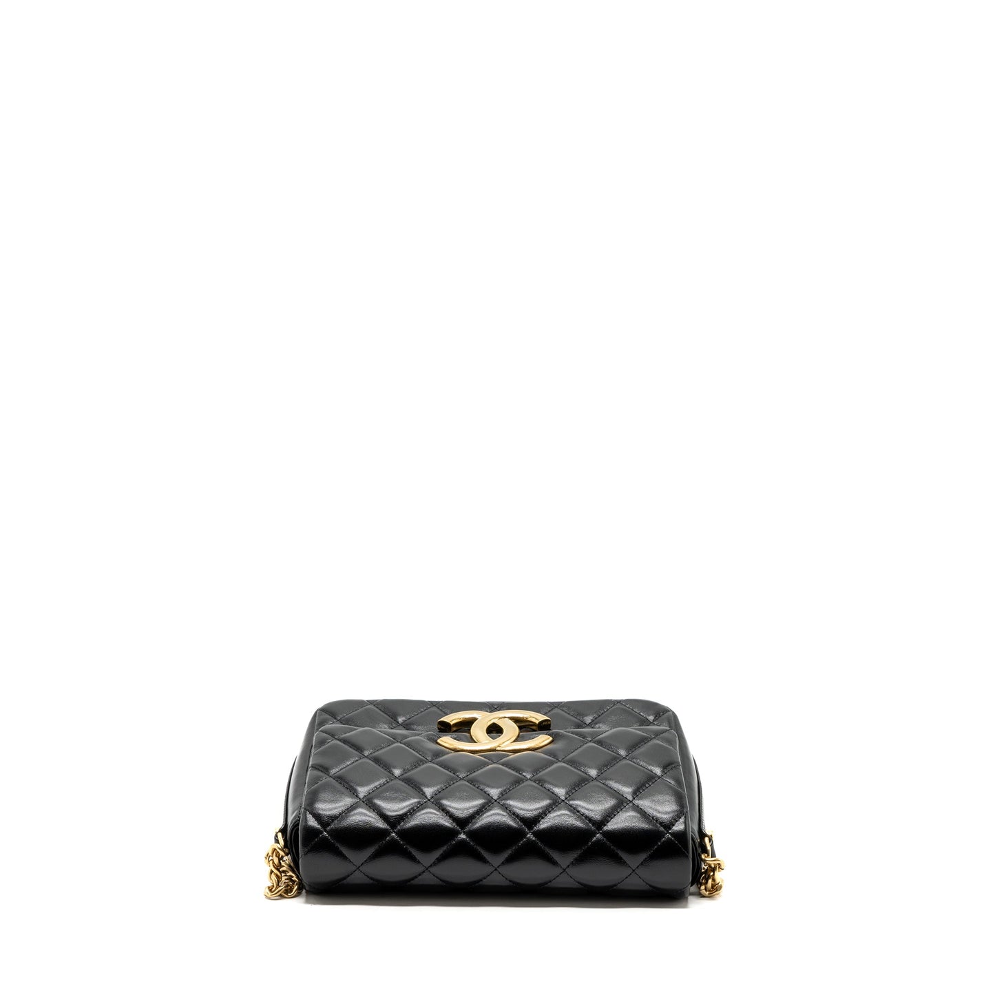 Chanel Giant CC Logo Flap bag Lambskin Black (microchip)