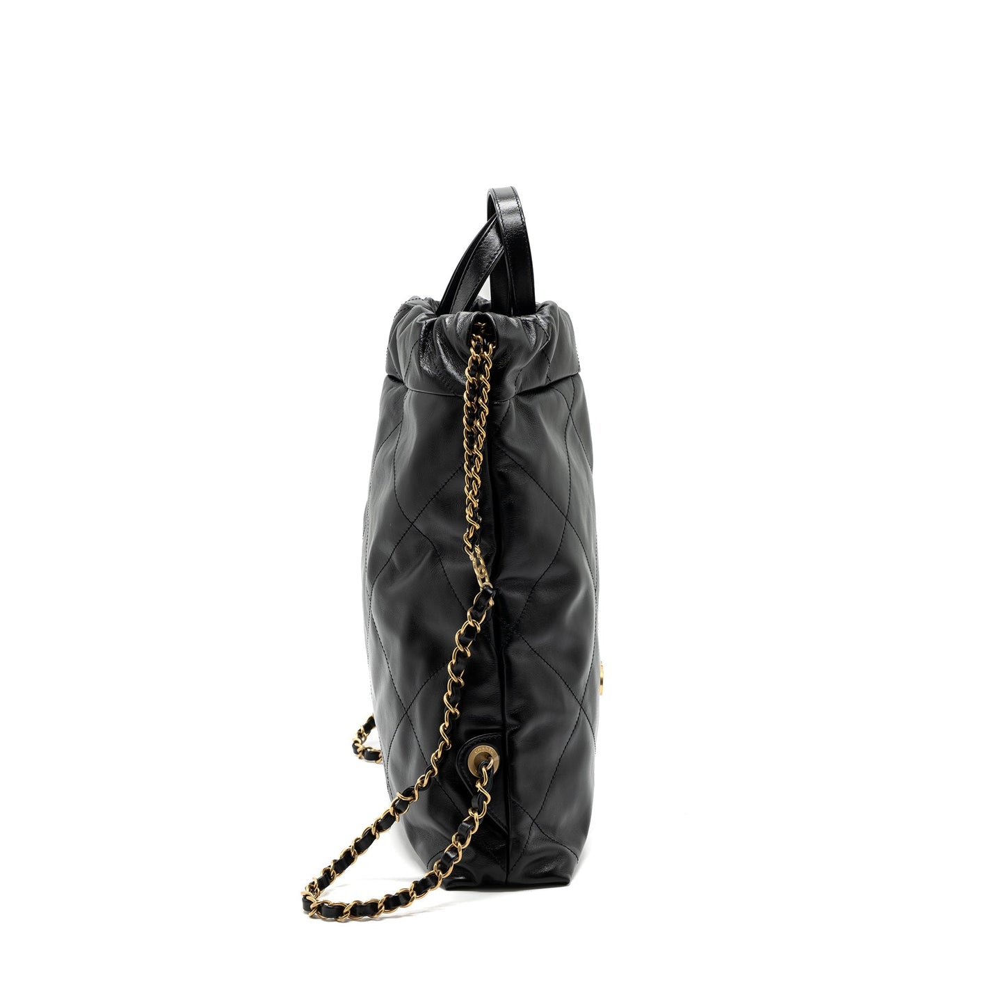 Chanel 22 Backpack Shiny Calfskin Black (Microchip)