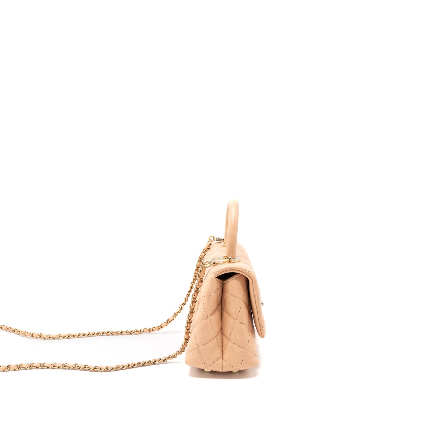 Chanel Mini Coco Handle Bag Caviar Light Pink L