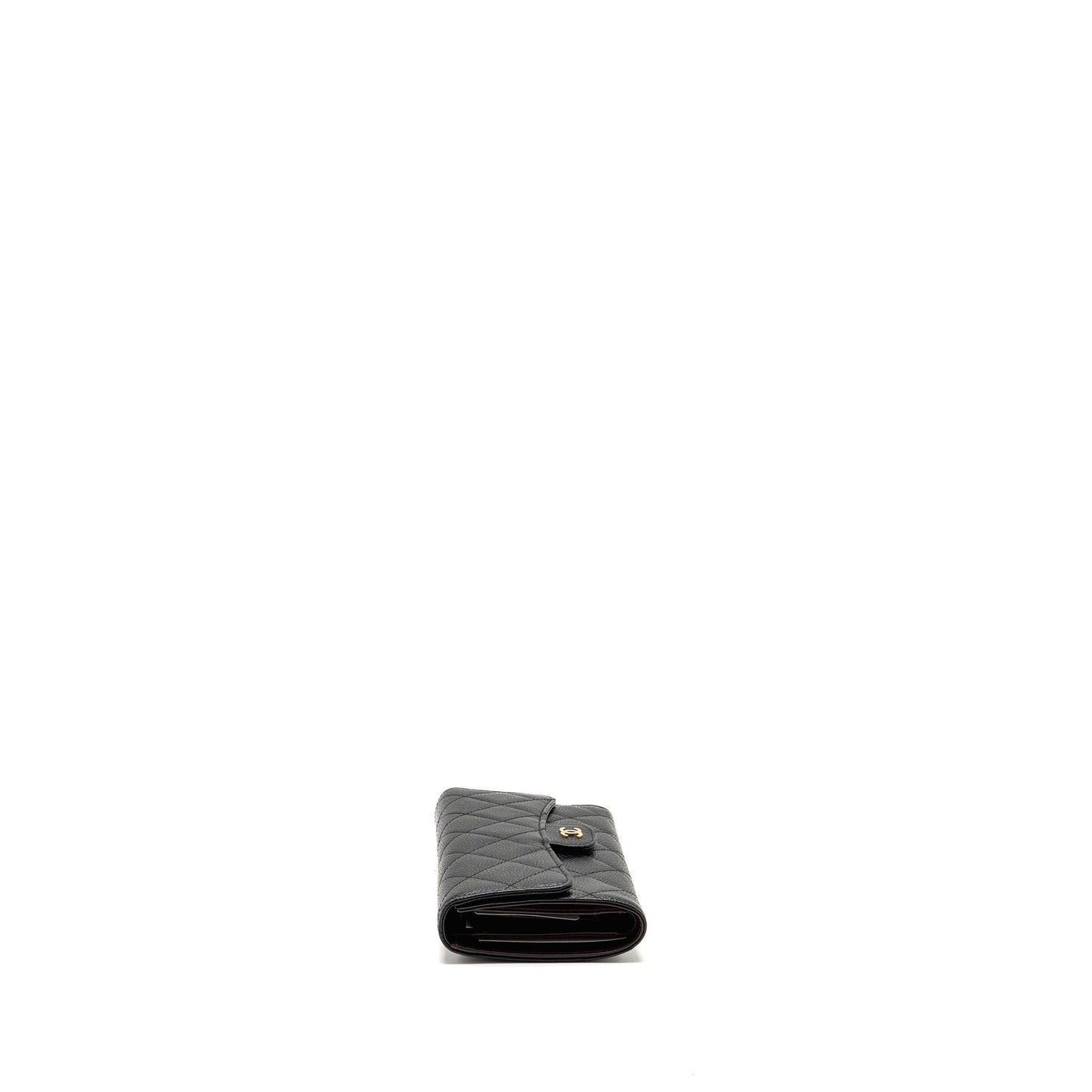 Chanel Classic CC Flap Long Wallet Caviar Black