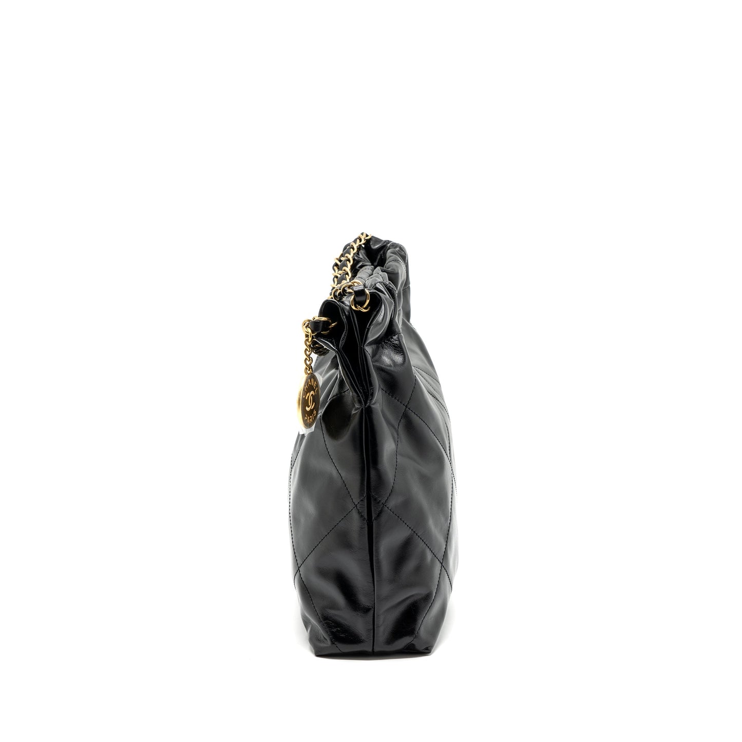 Chanel 24C 22 Bag Calfskin Black  (microchip)