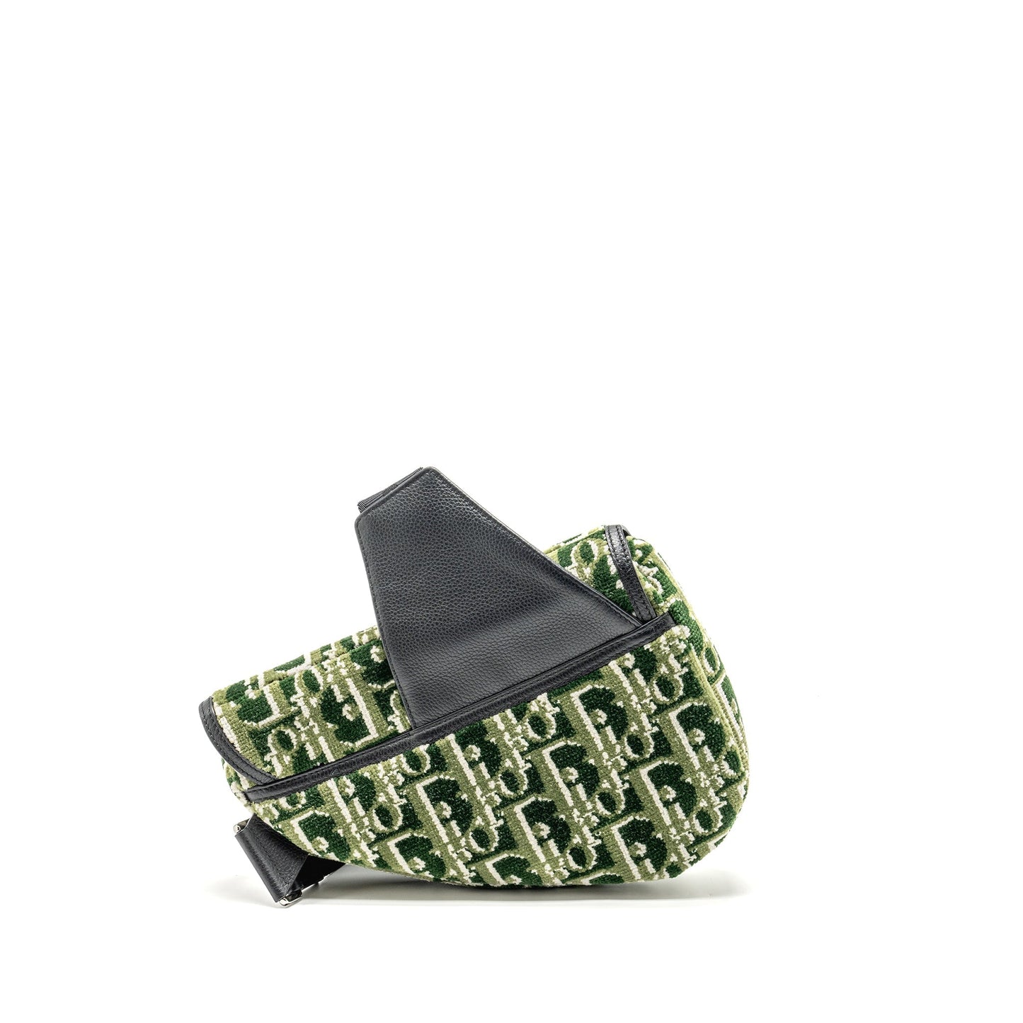 Dior men’s saddle Purse fabric dior oblique green