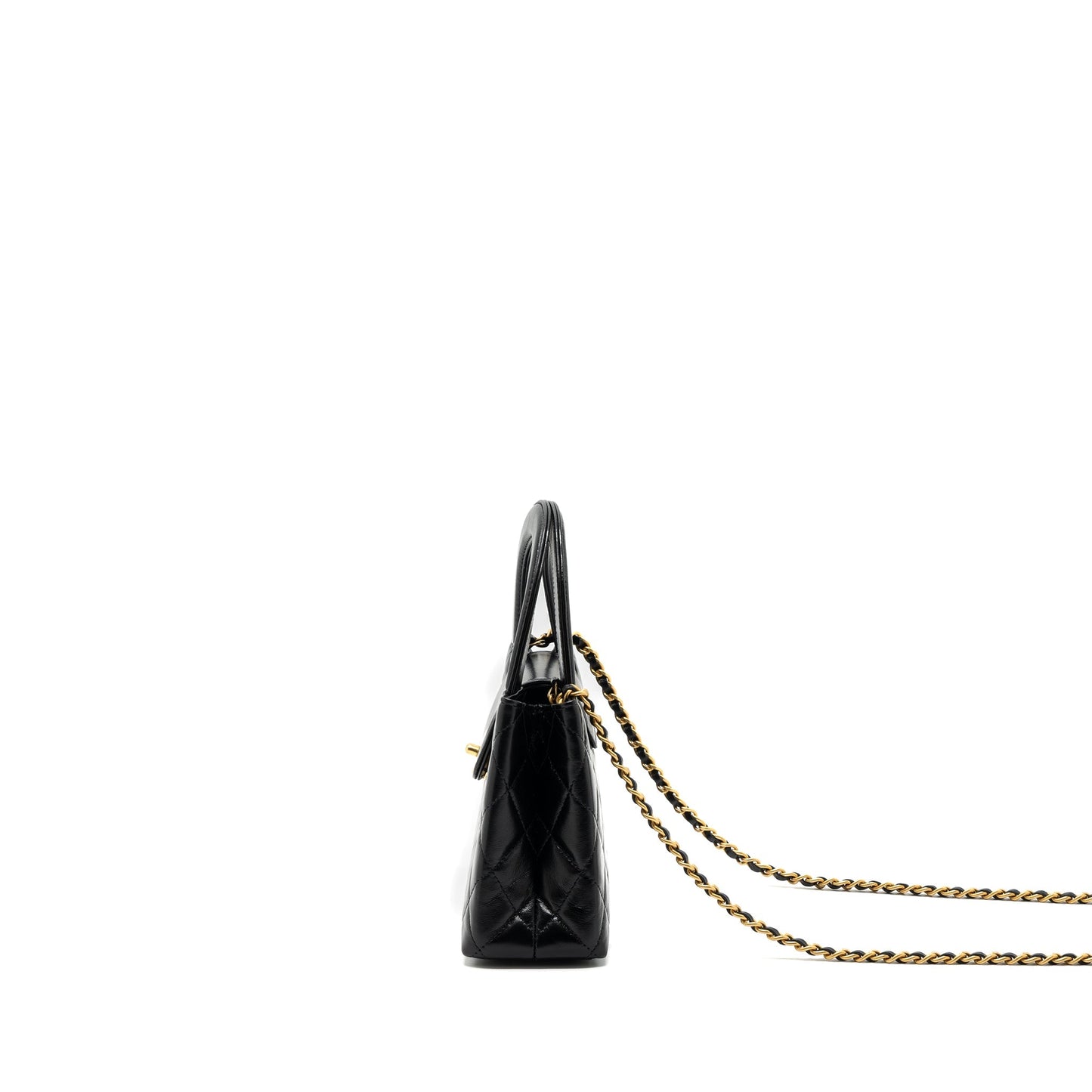 Chanel 23k Mini Shopping Tote Calfskin Black Brushed (Microchip)