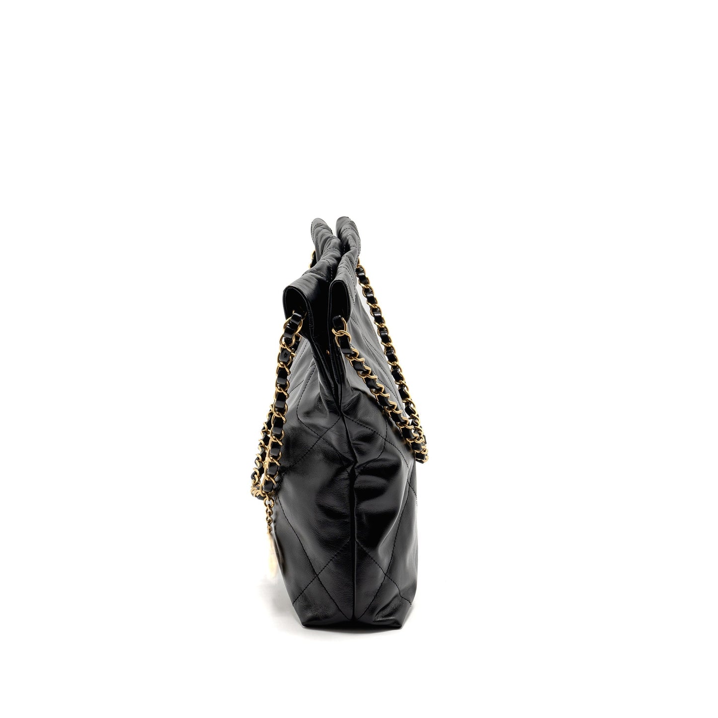 Chanel Small 22 Bag Shiny Calfskin Black (microchip)