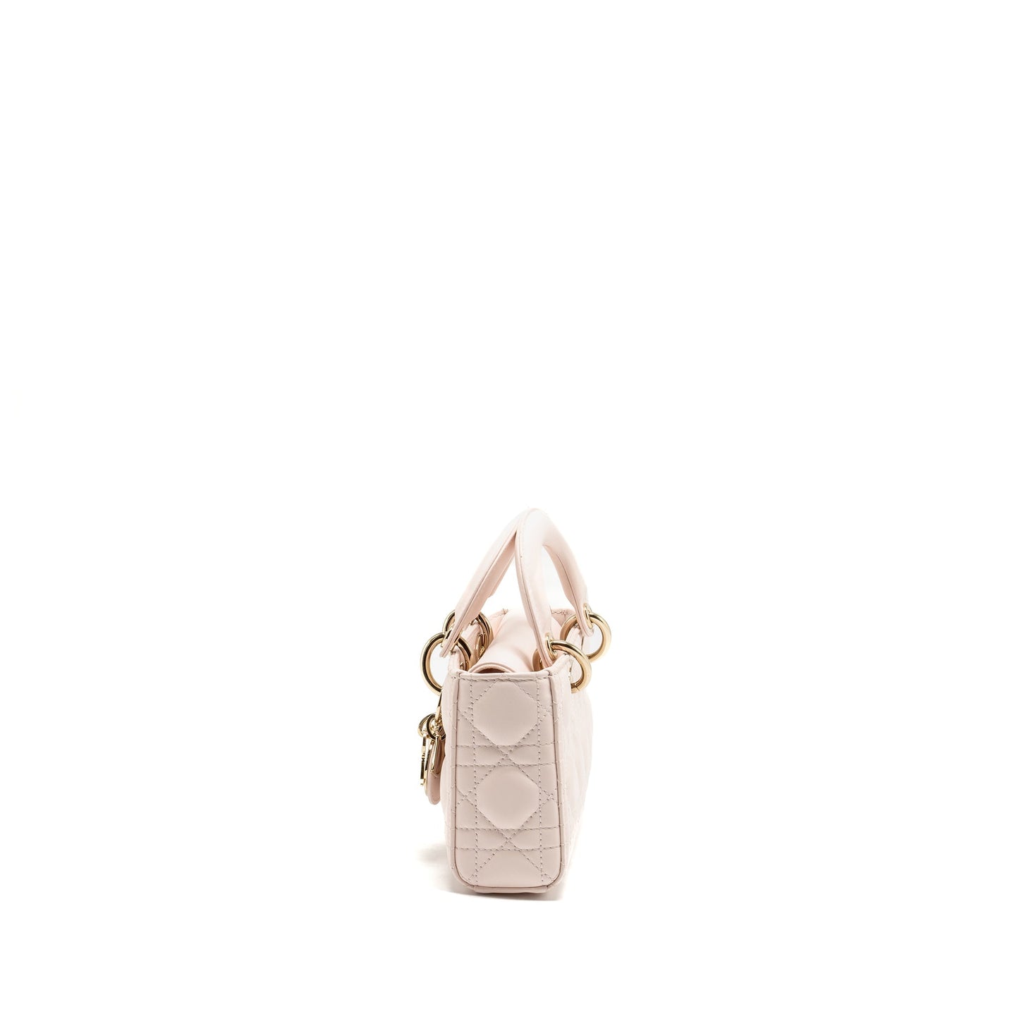 Dior Small Lady D-Joy Purse Cannage Lambskin Powder Pink