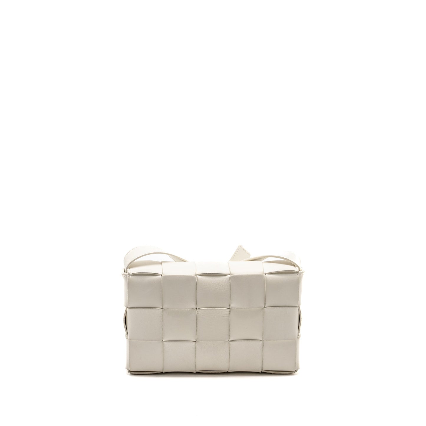 Bottega Veneta Small Cassette Purse Lambskin White