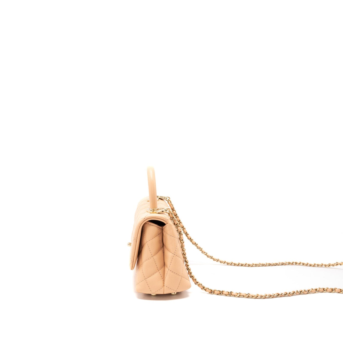 Chanel Mini Coco Handle Bag Caviar Light Pink L
