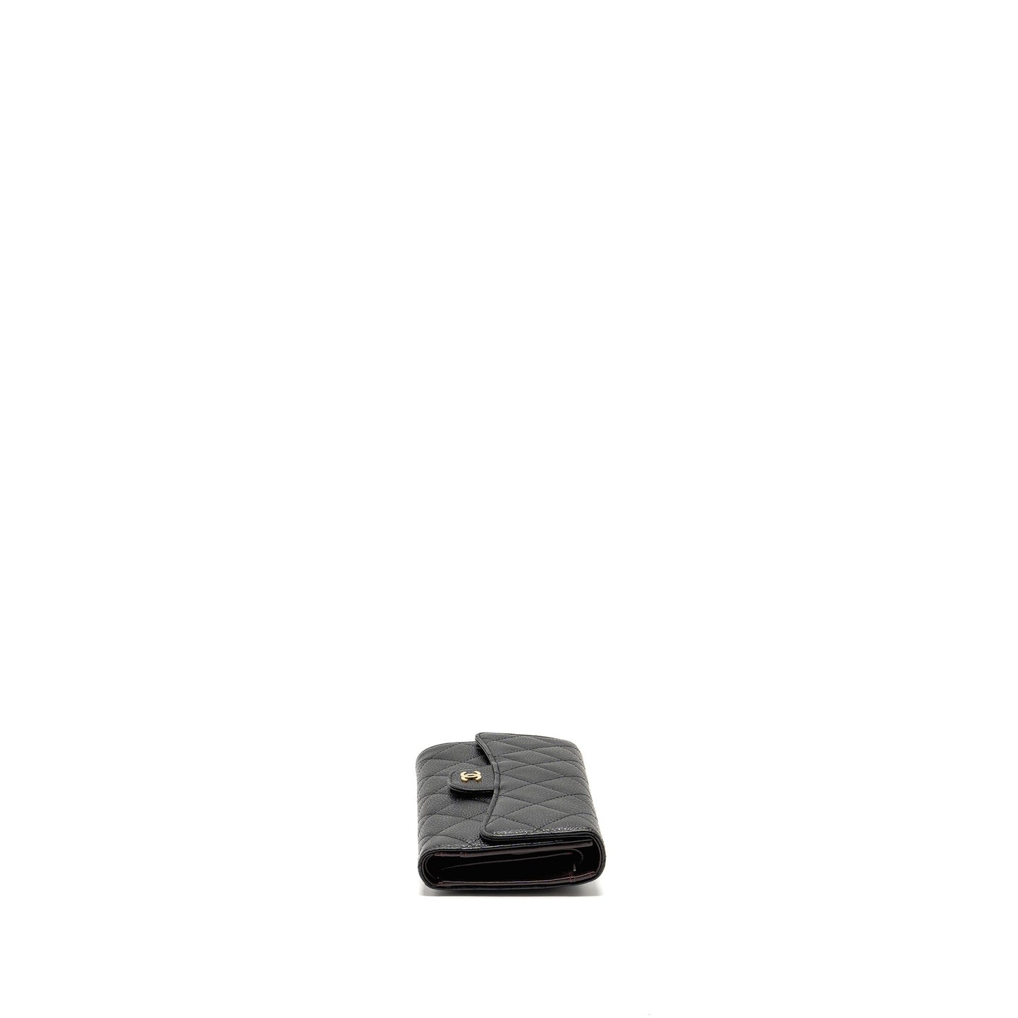 Chanel Classic CC Flap Long Wallet Caviar Black