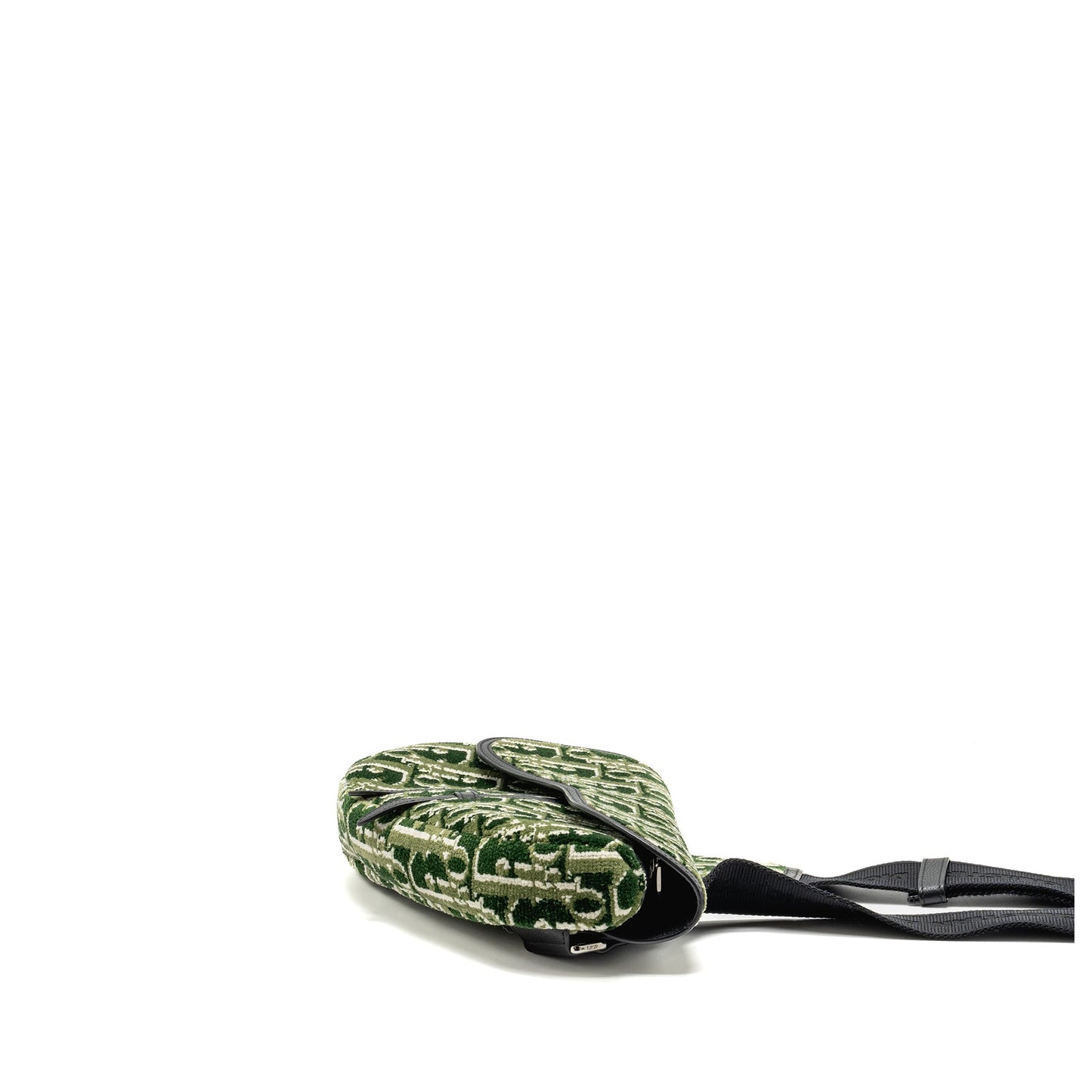 Dior men’s saddle Purse fabric dior oblique green