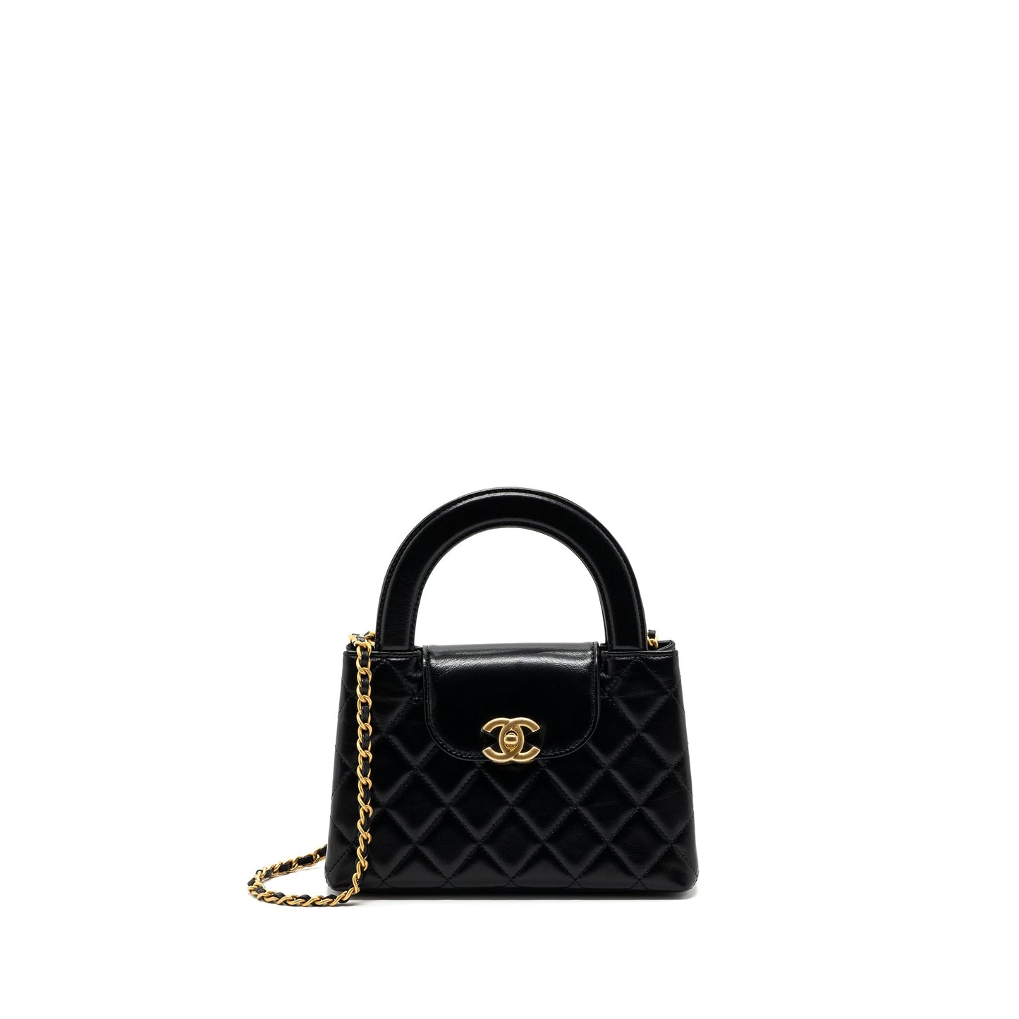 Chanel 23k Mini Shopping Tote Calfskin Black Brushed (Microchip)