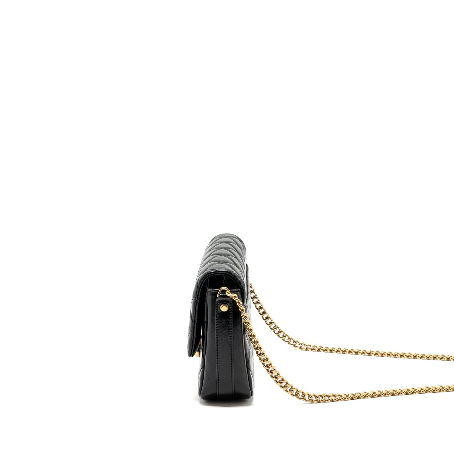Chanel Giant CC Logo Flap bag Lambskin Black (microchip)
