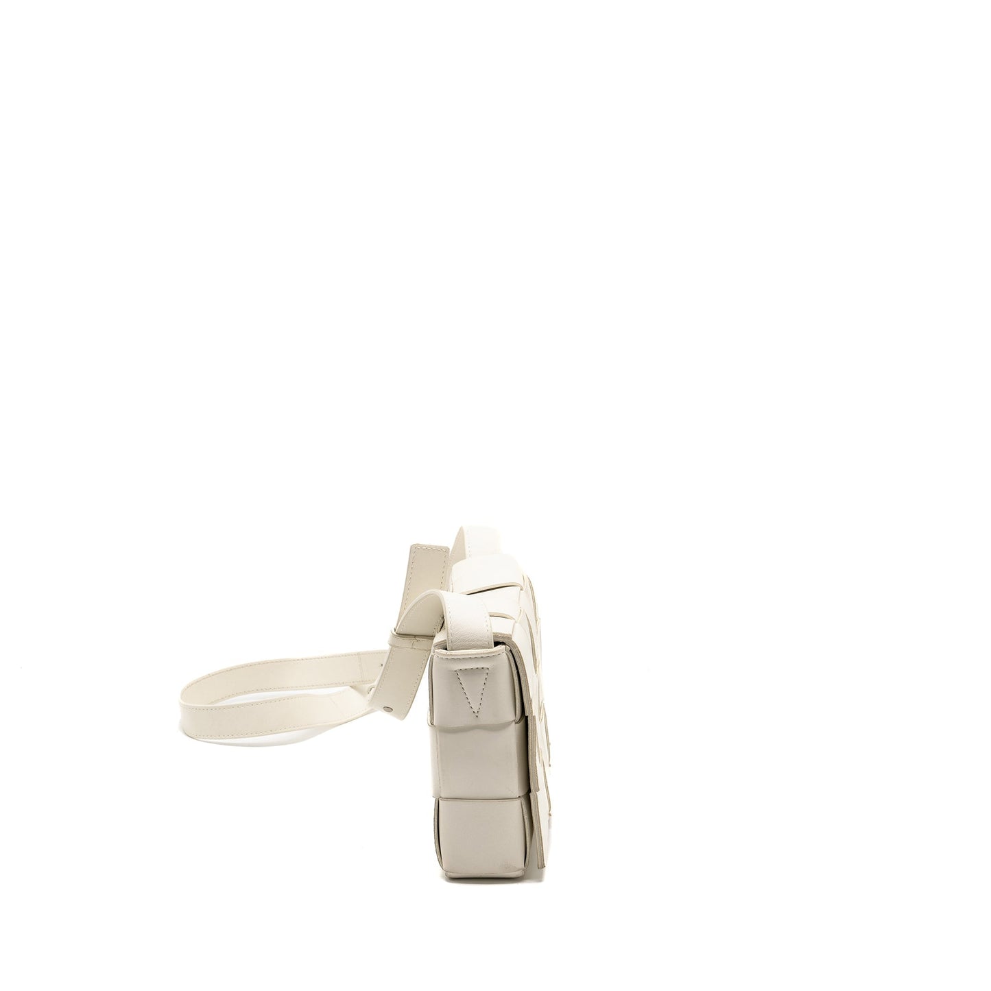 Bottega Veneta Small Cassette Purse Lambskin White