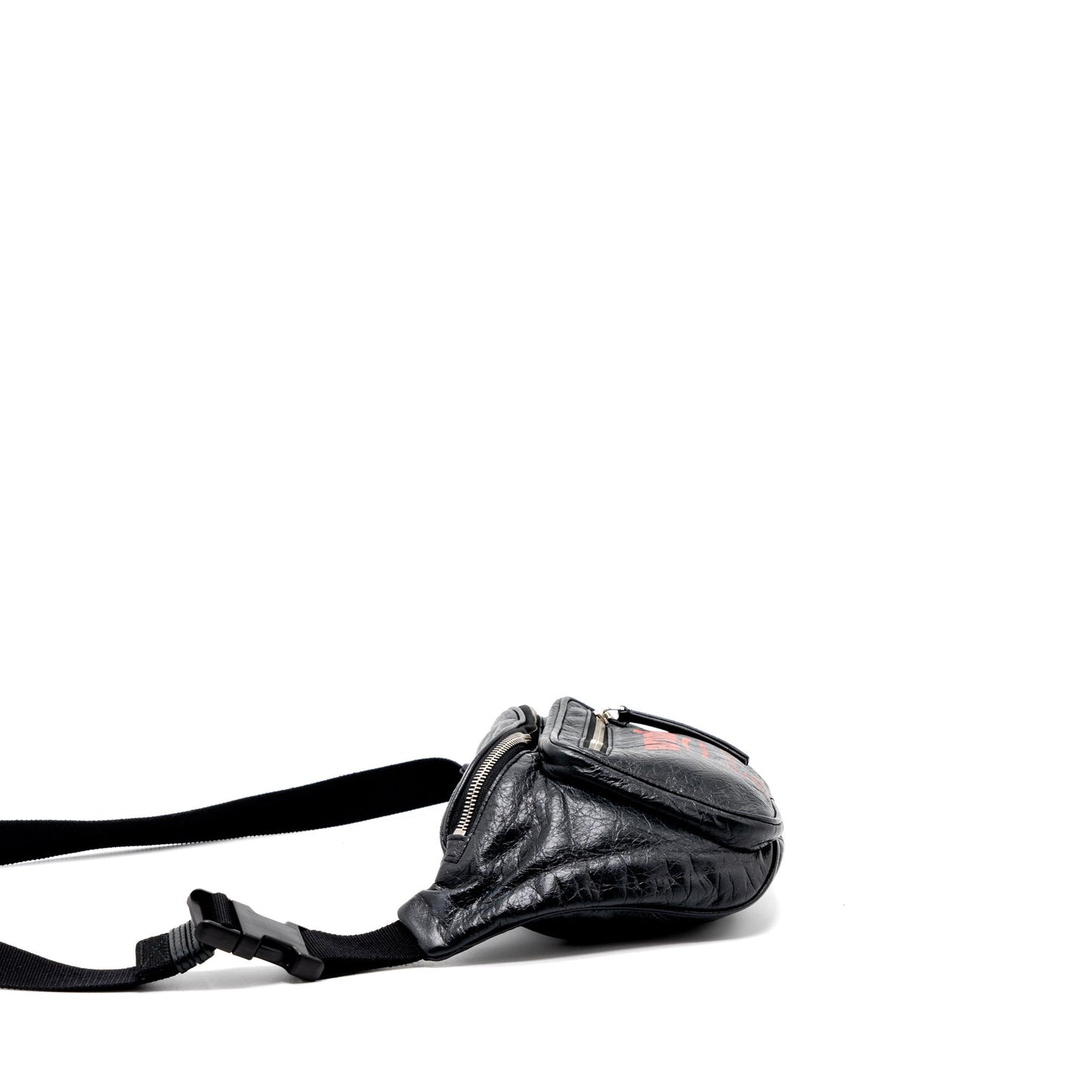 Balenciaga Europa Belt Purse Calfskin Black/Red