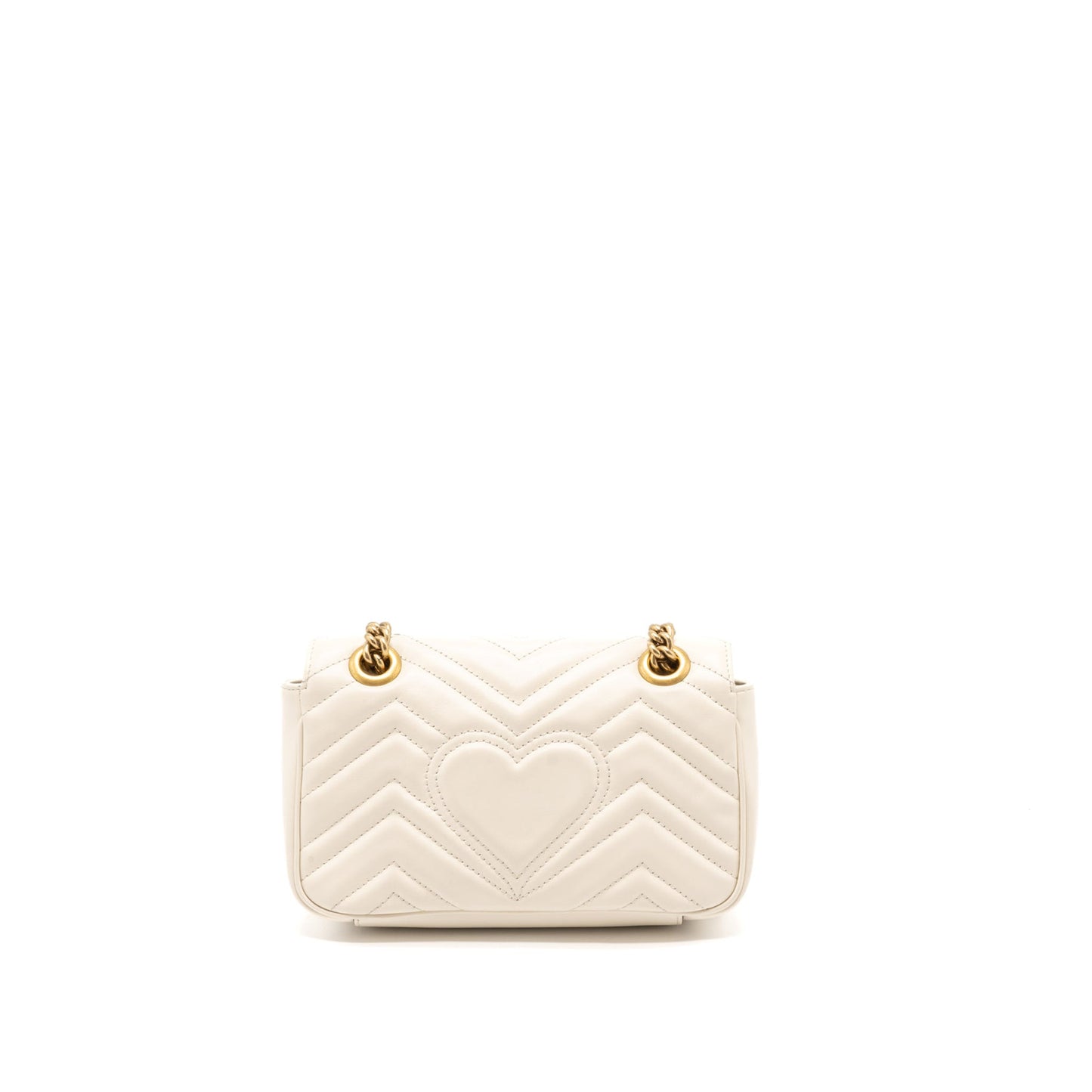 Gucci GG Marmont Mini Bag Matelass? Calfskin White Brushed