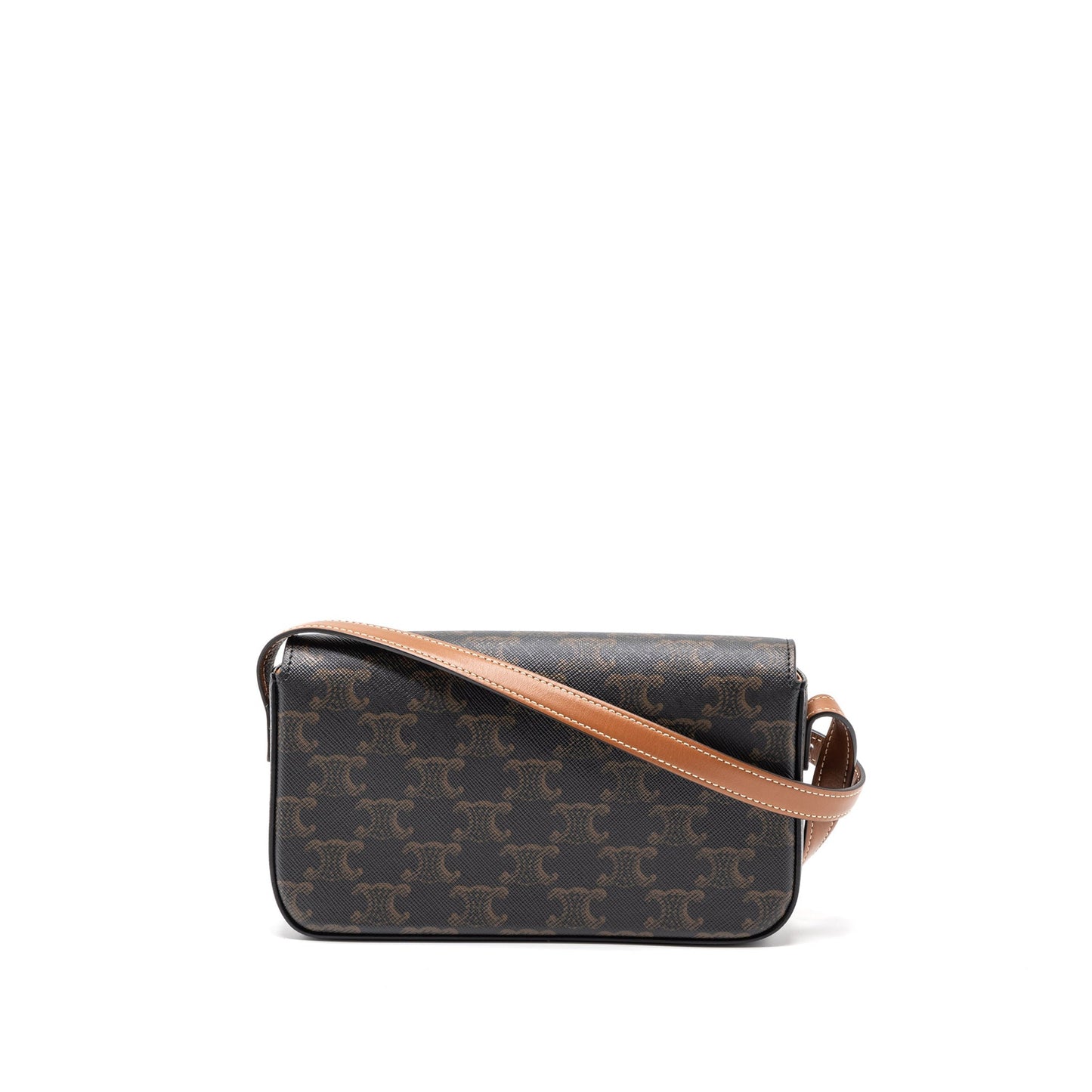 Celine Triomphe Mini Purse Calfskin/Triomphe Canvas Brown/Multicolour