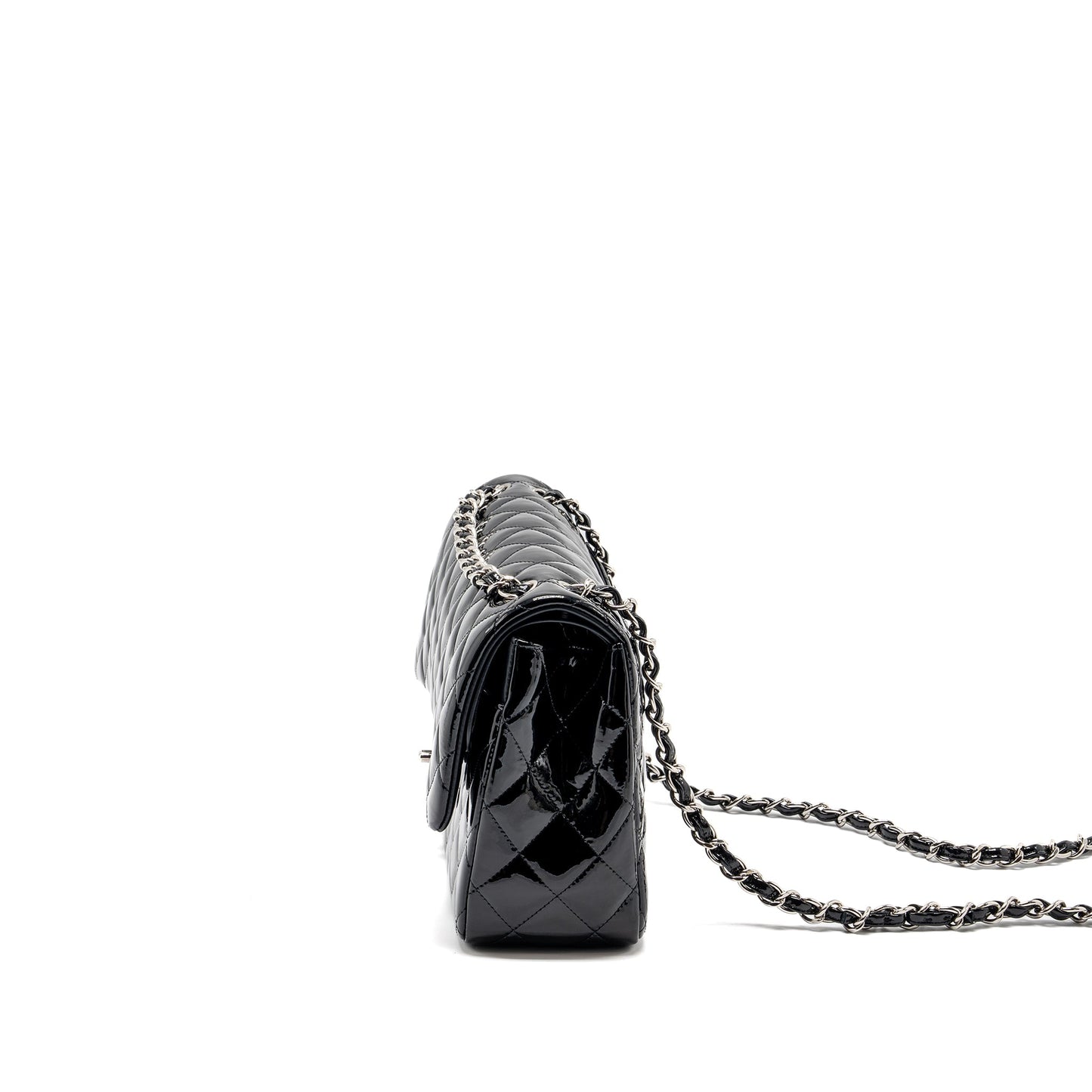 Chanel Jumbo Classic Double Flap Bag Patent Black