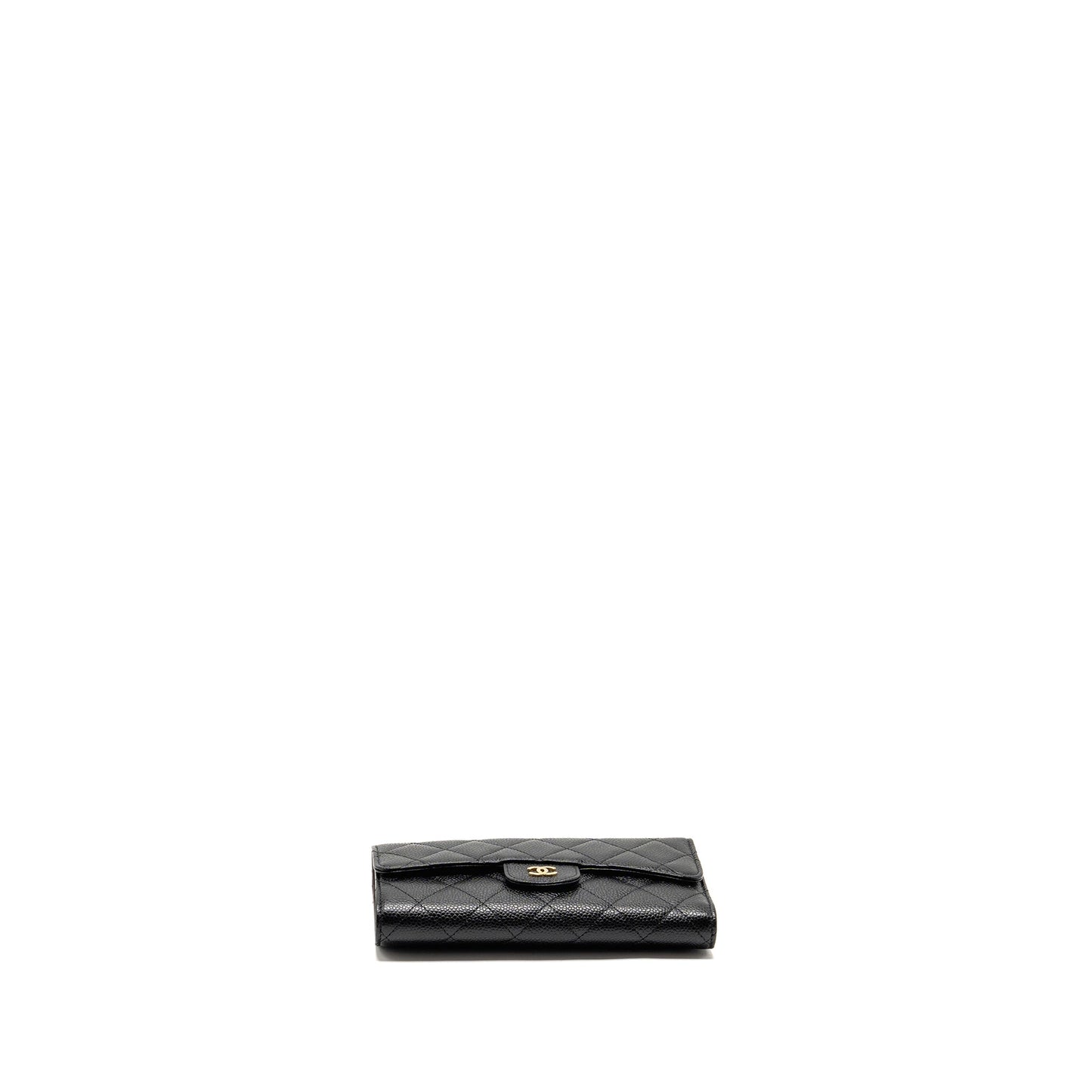 Chanel Classic CC Flap Long Wallet Caviar Black