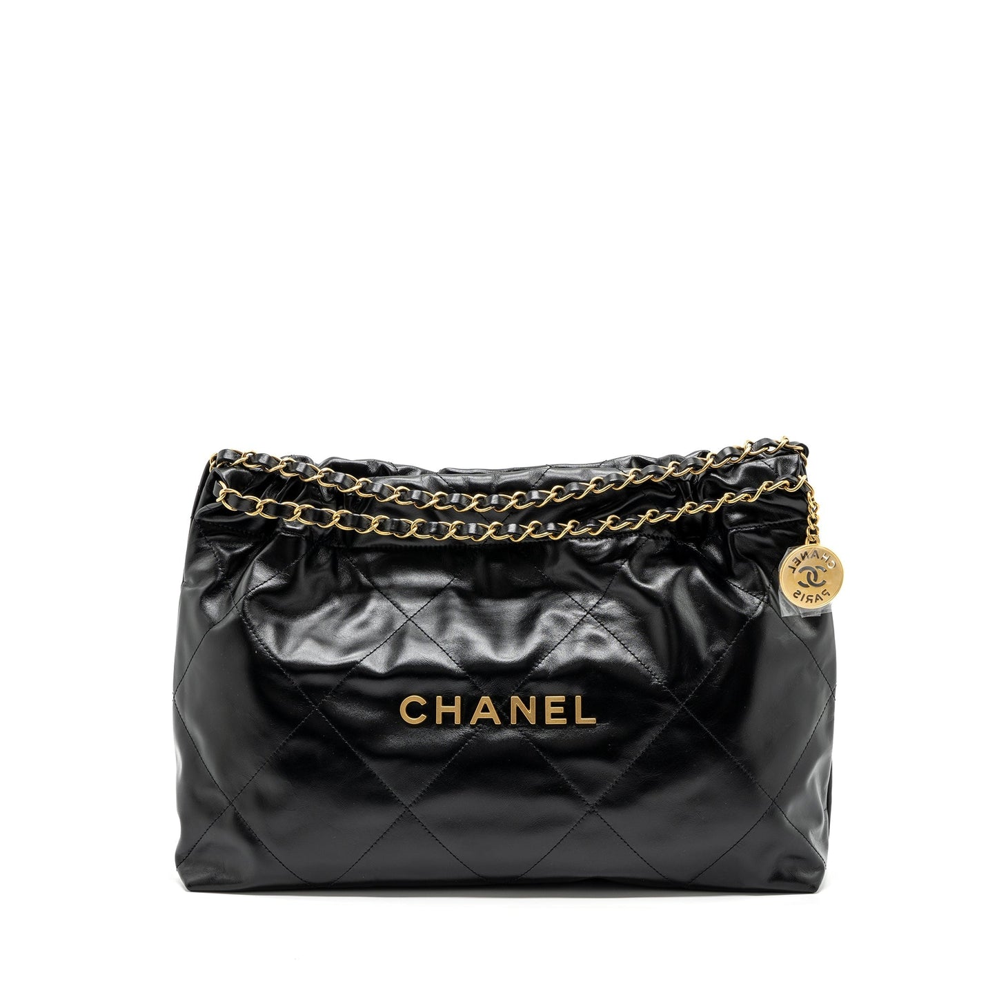 Chanel 24C 22 Bag Calfskin Black  (microchip)