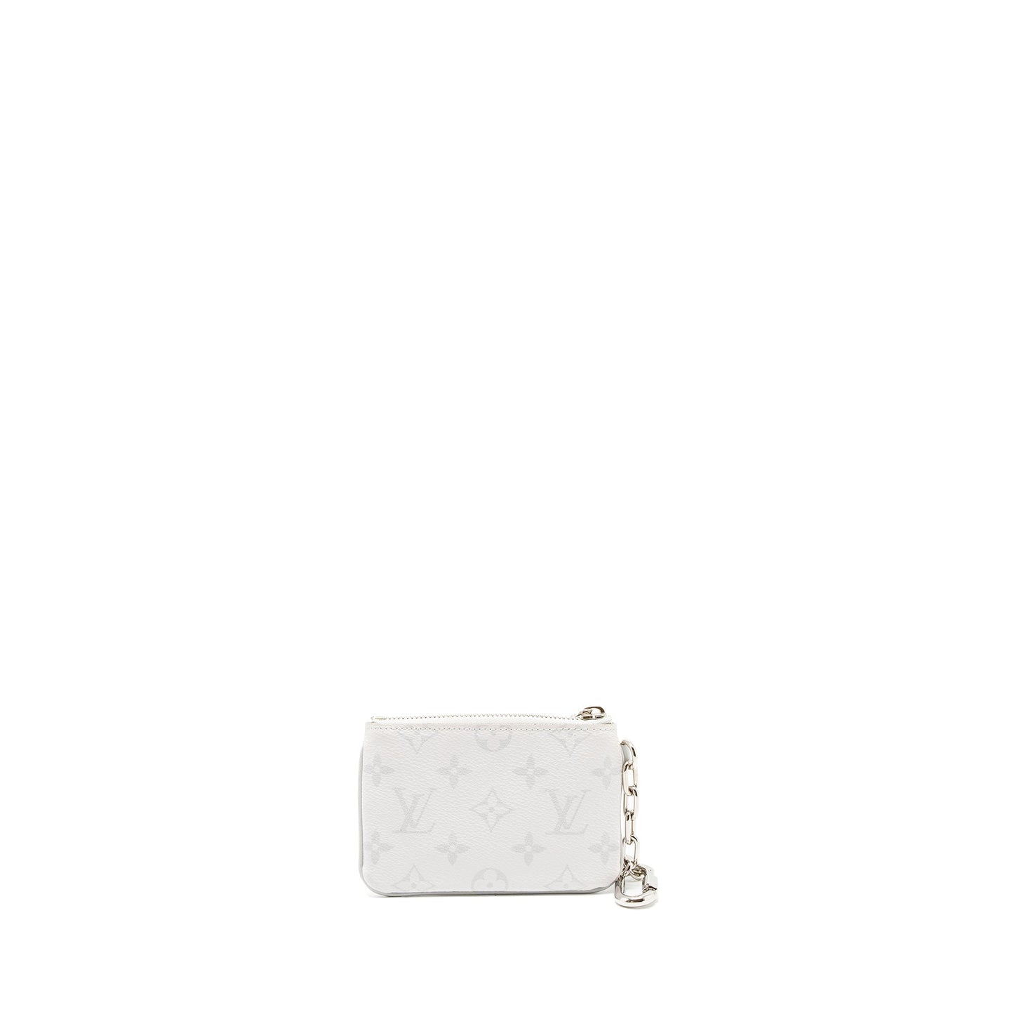 Louis Vuitton Earth Printed Zipped Pouch PM Coin Purse Monogram Canvas White SHW