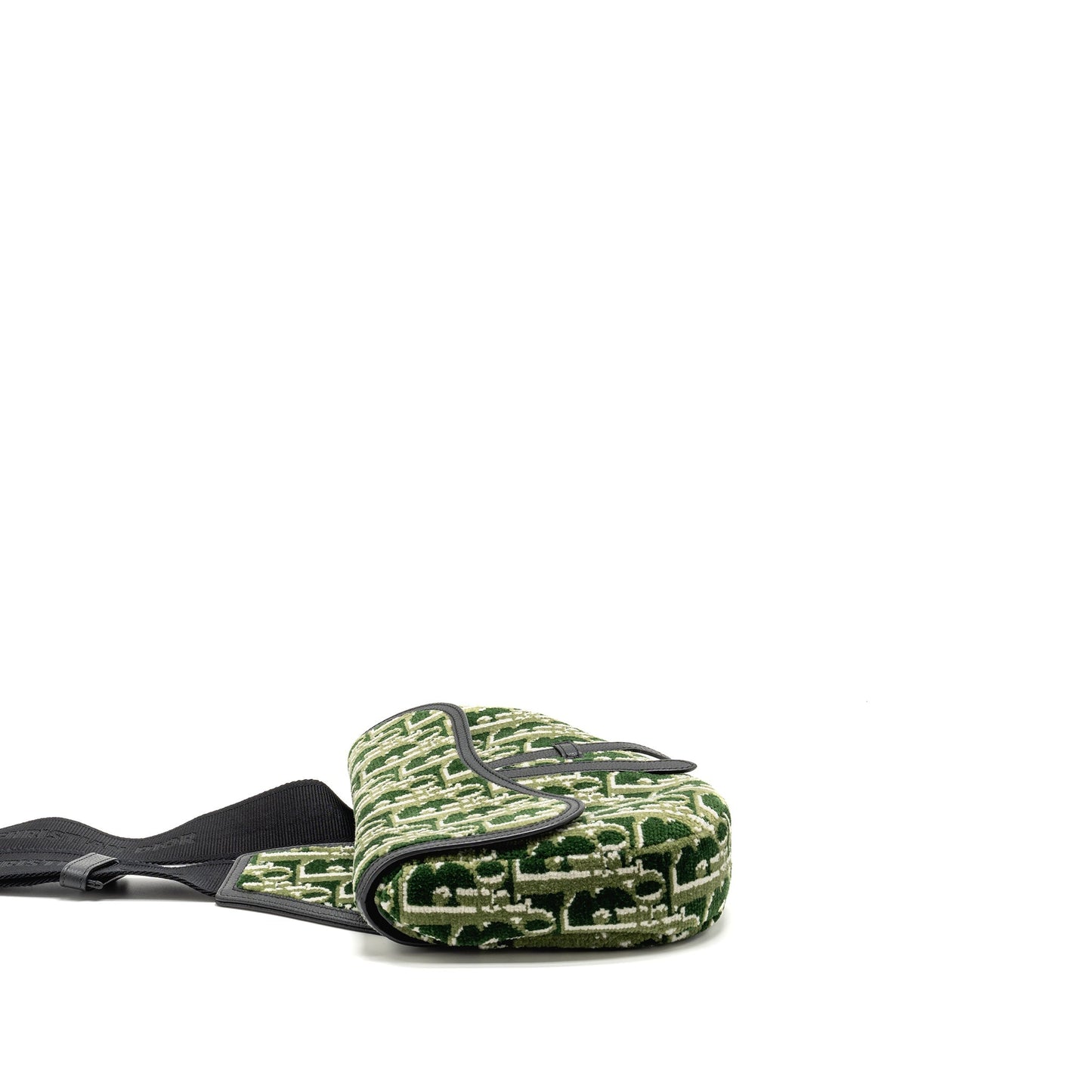 Dior men’s saddle Purse fabric dior oblique green
