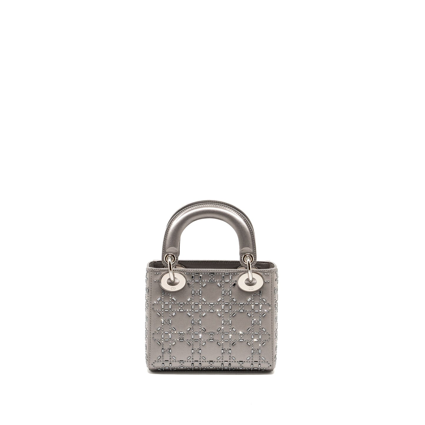 Mini Lady Dior Stain Crystal Grey