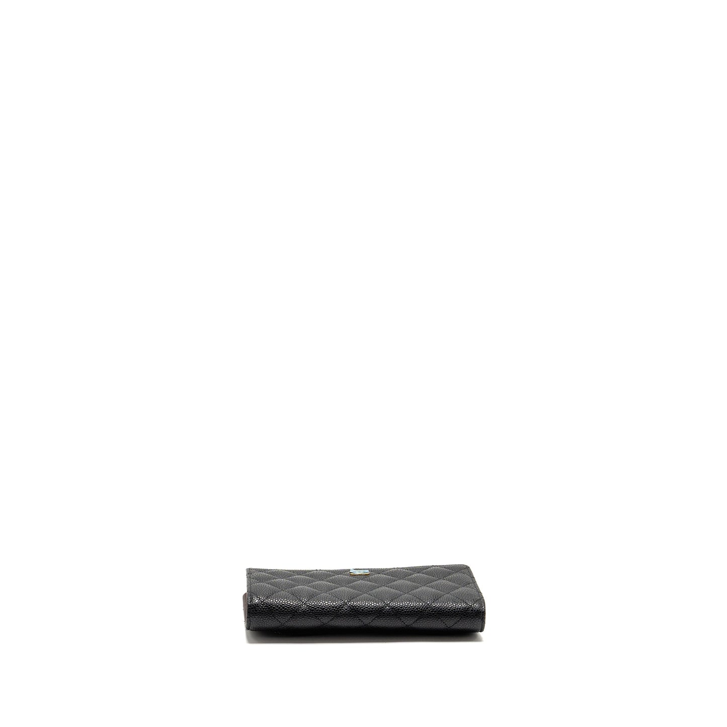 Chanel Classic CC Long Wallet Caviar Black