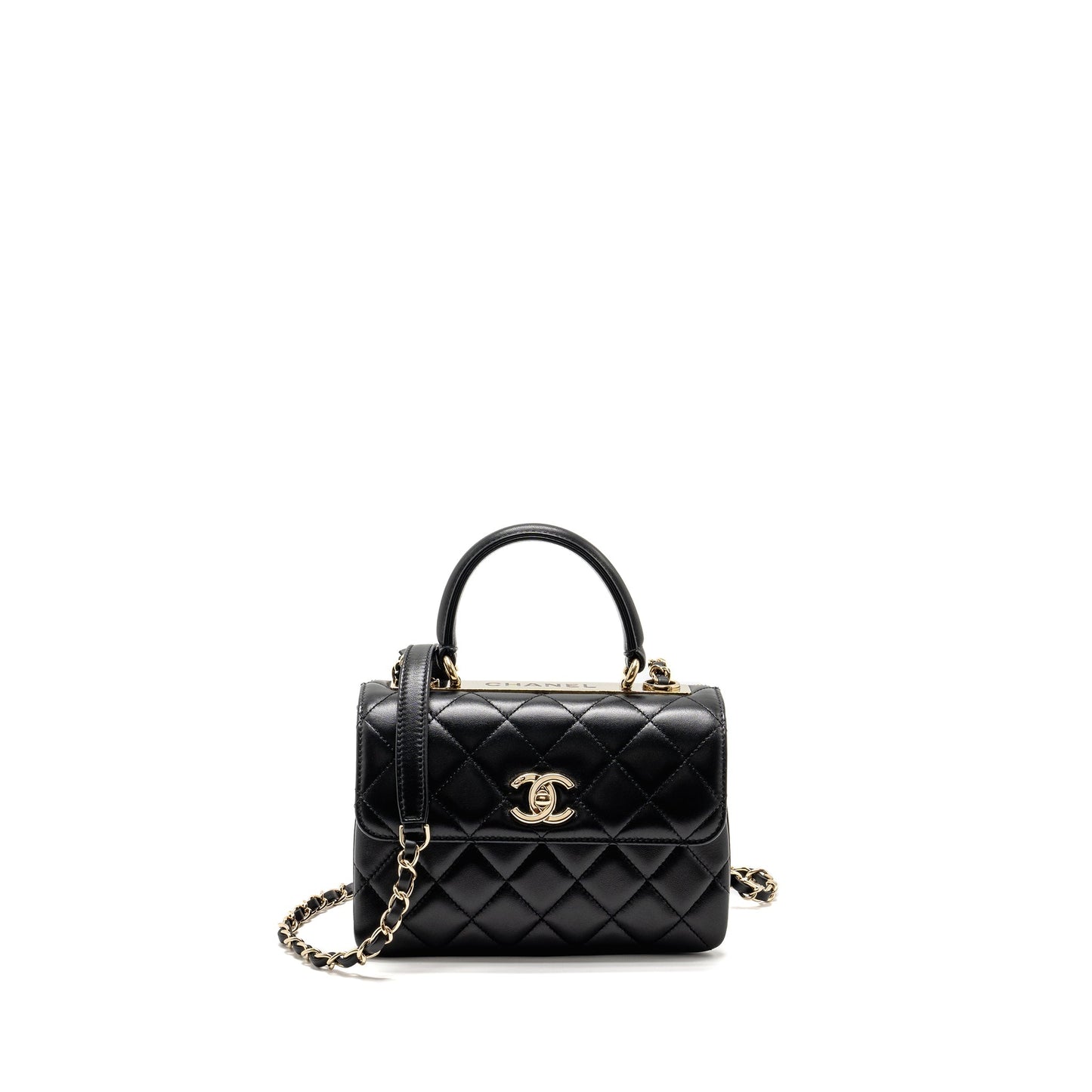 Chanel 24s Mini Trendy CC Lambskin Black L(microchip)