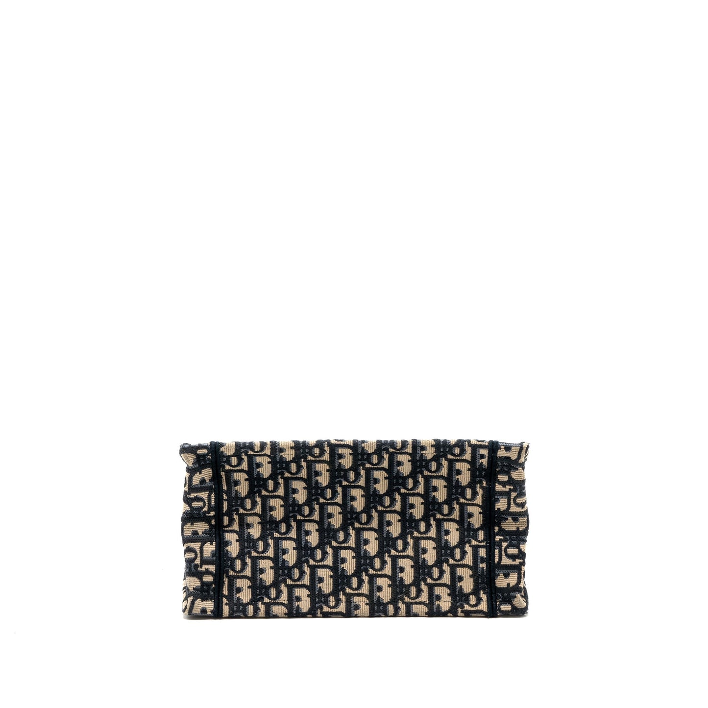Dior small book tote blue oblique jacquard embroidery