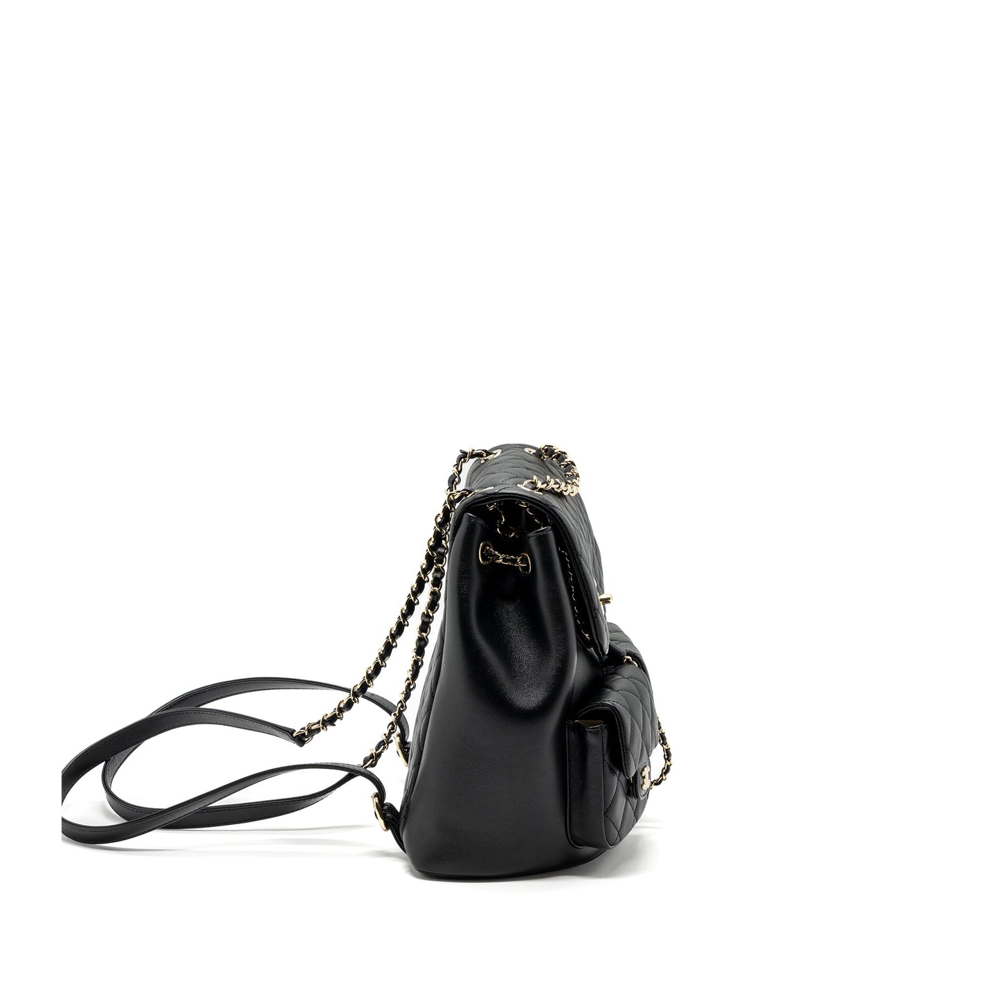 Chanel 23A Triple Pack Backpack Calfskin Black L (microchip)