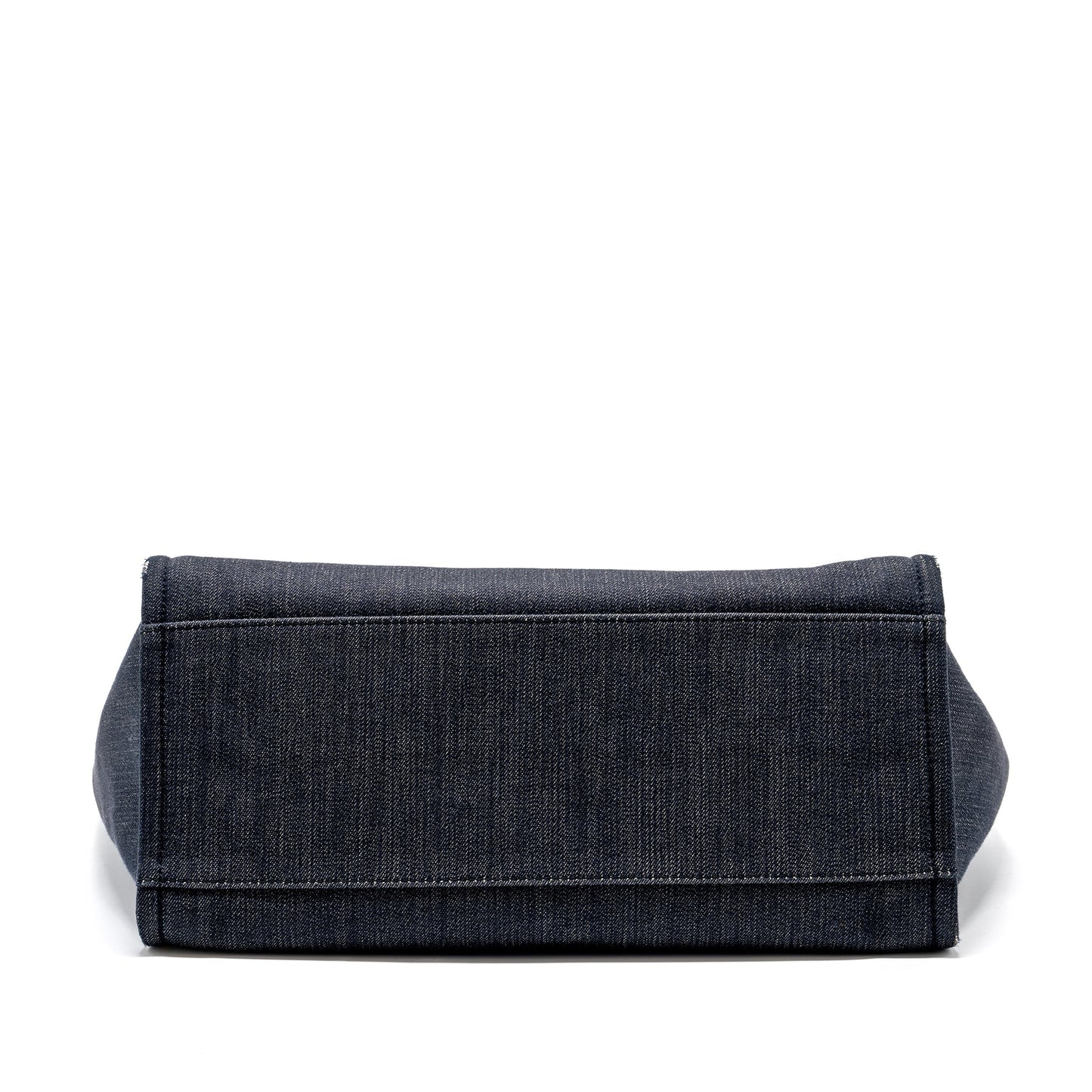 Chanel Deauville Tote Bag Canvas Blue Denim