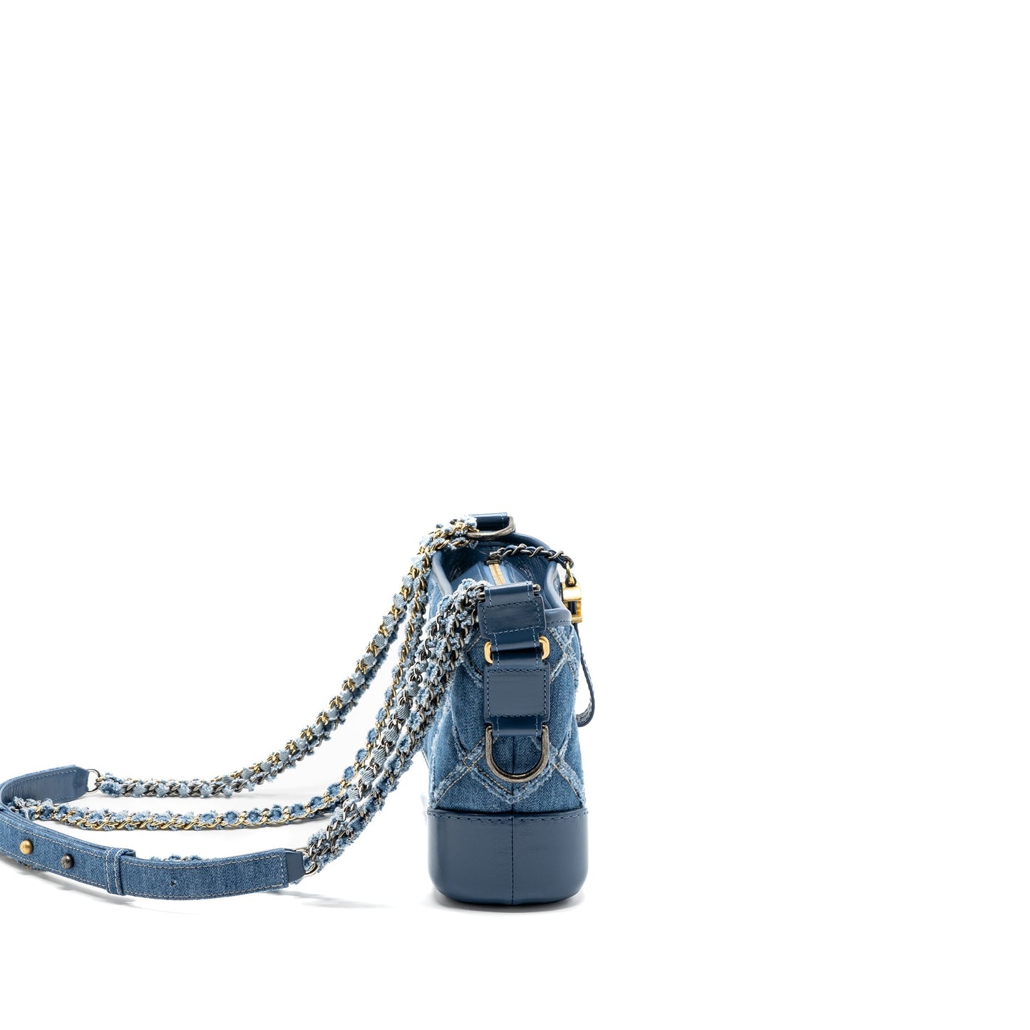 Chanel Small Gabrielle Hobo Bag Blue Denim