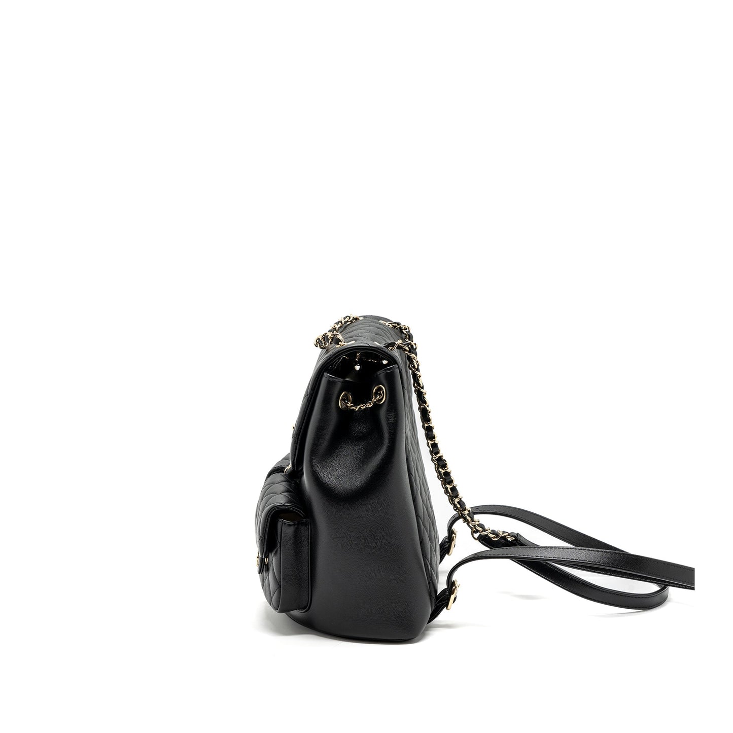 Chanel 23A Triple Pack Backpack Calfskin Black L (microchip)
