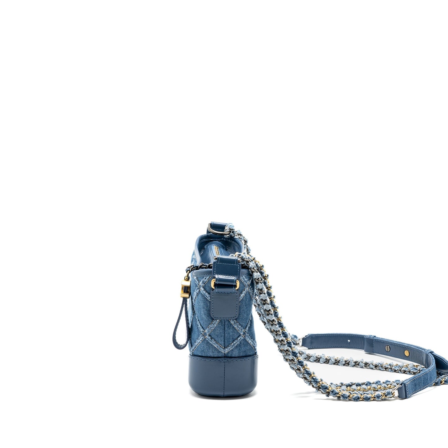 Chanel Small Gabrielle Hobo Bag Blue Denim