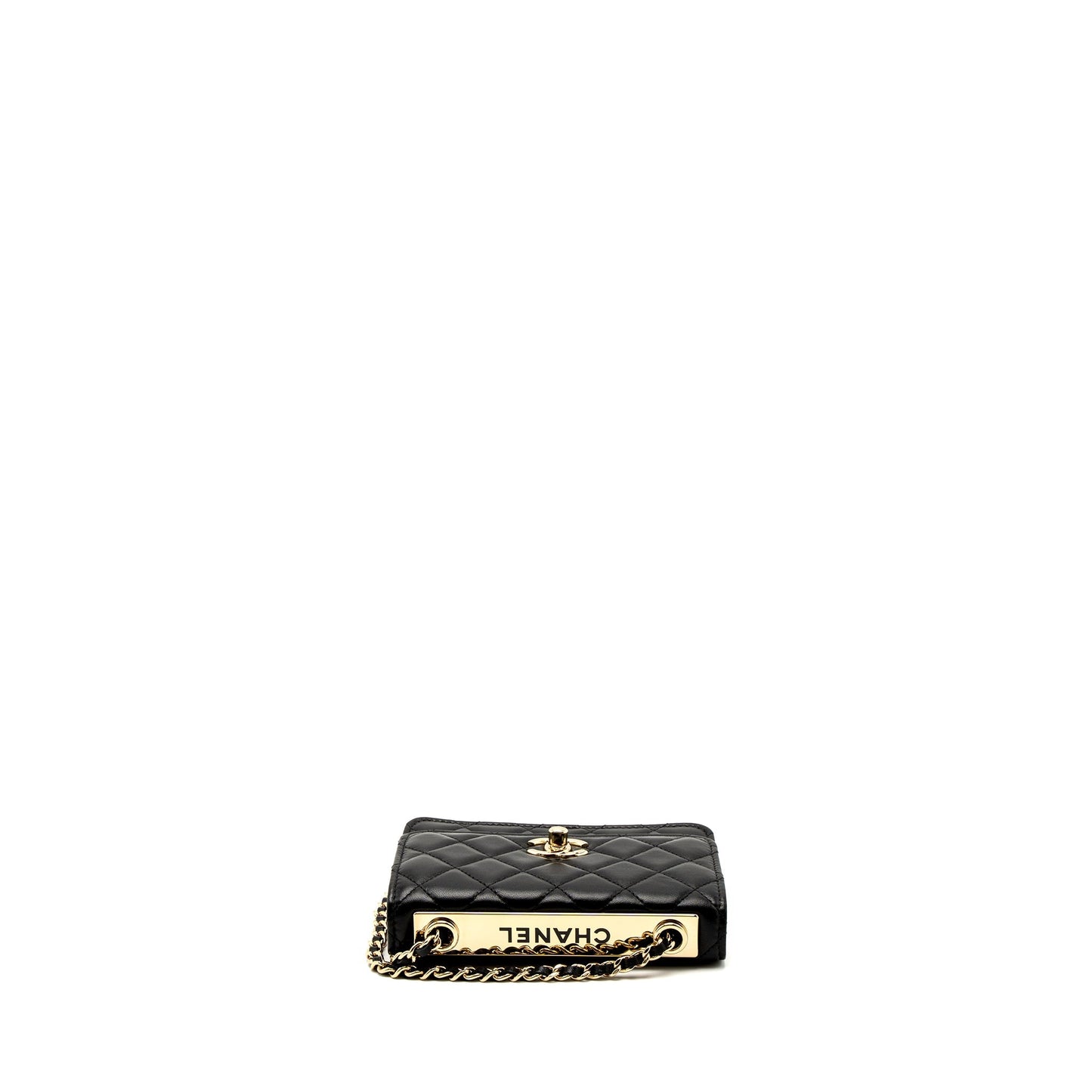 Chanel Mini Trendy CC Wallet on Chain Lambskin Black L (Microchip)