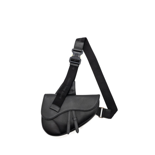 Dior Homme Saddle Purse Calfskin Black