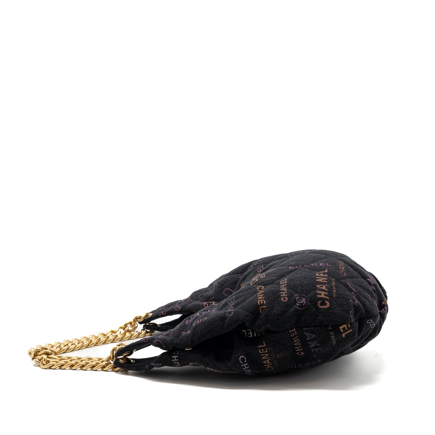 Chanel Denim Graffiti Shoulder bag black  (microchip)
