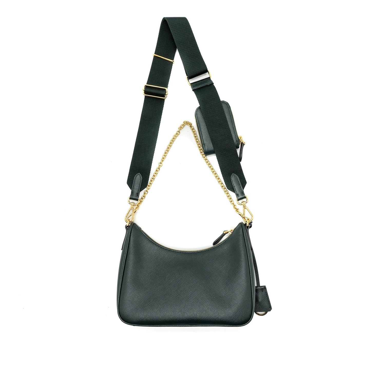 Prada Re-edition 2005 saffiano dark green