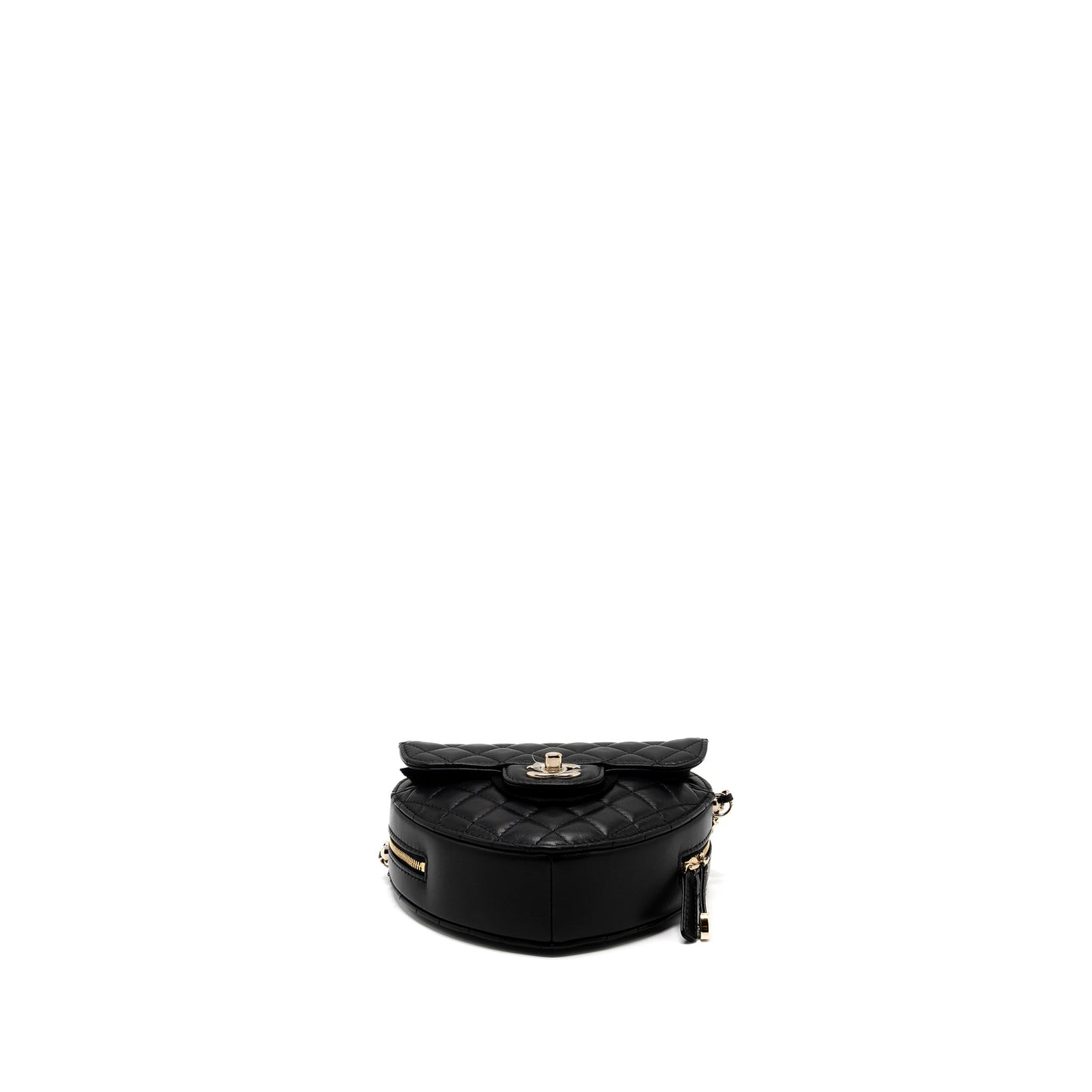 Chanel 22S Heart Bag Lambskin Black L (Microchip)