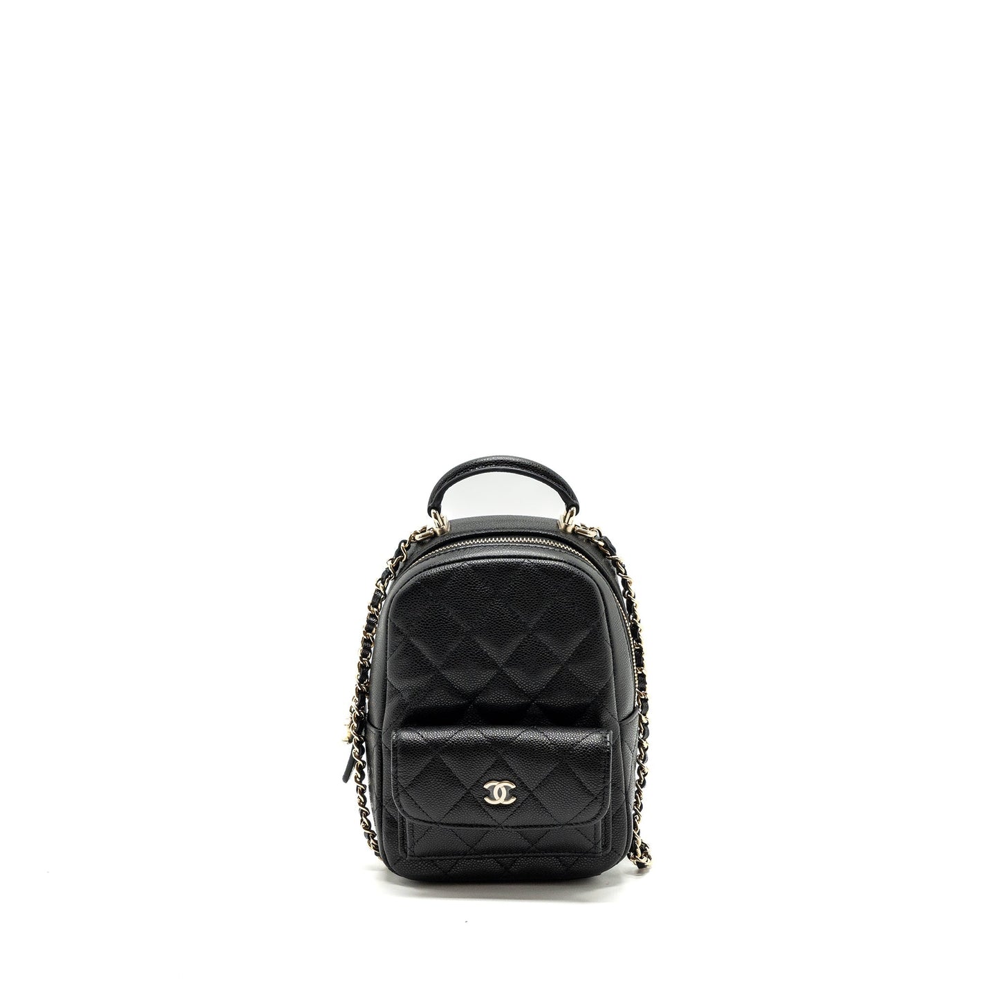 Chanel 24c Mini Backpack/Crossbody Bag Caviar Black L (Microchip)