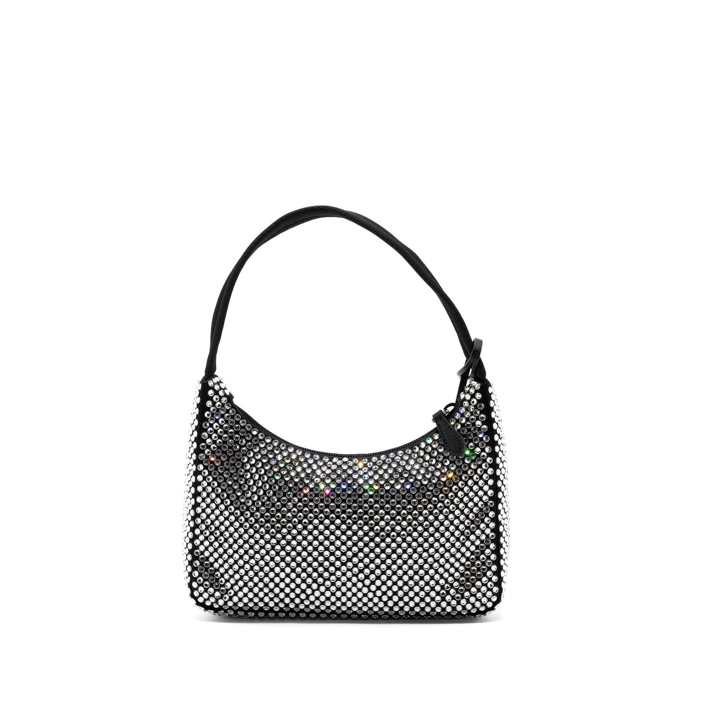 Prada reedition 2000 mini Purse satin with crystal black
