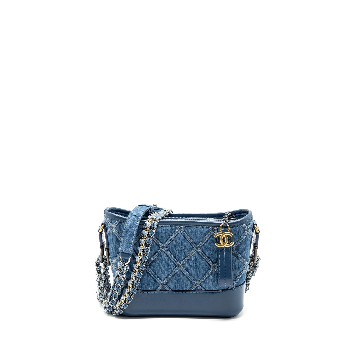 Chanel Small Gabrielle Hobo Bag Blue Denim