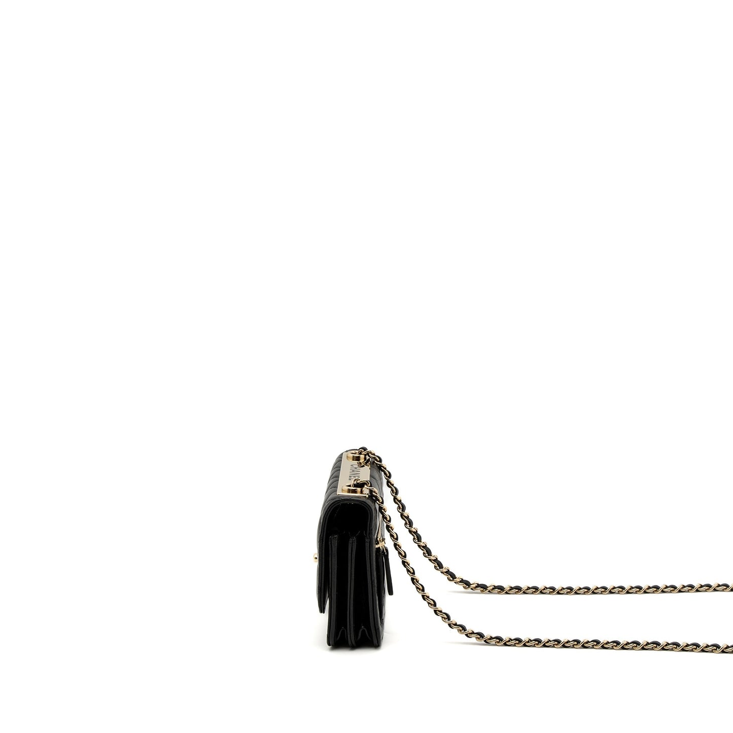 Chanel Mini Trendy CC Wallet on Chain Lambskin Black L (Microchip)