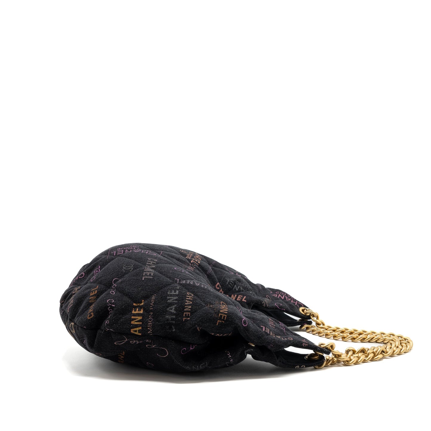 Chanel Denim Graffiti Shoulder bag black  (microchip)