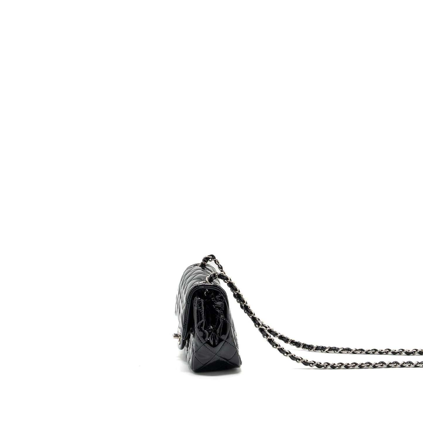 Chanel Classic Mini Square Flap Bag Patent Black