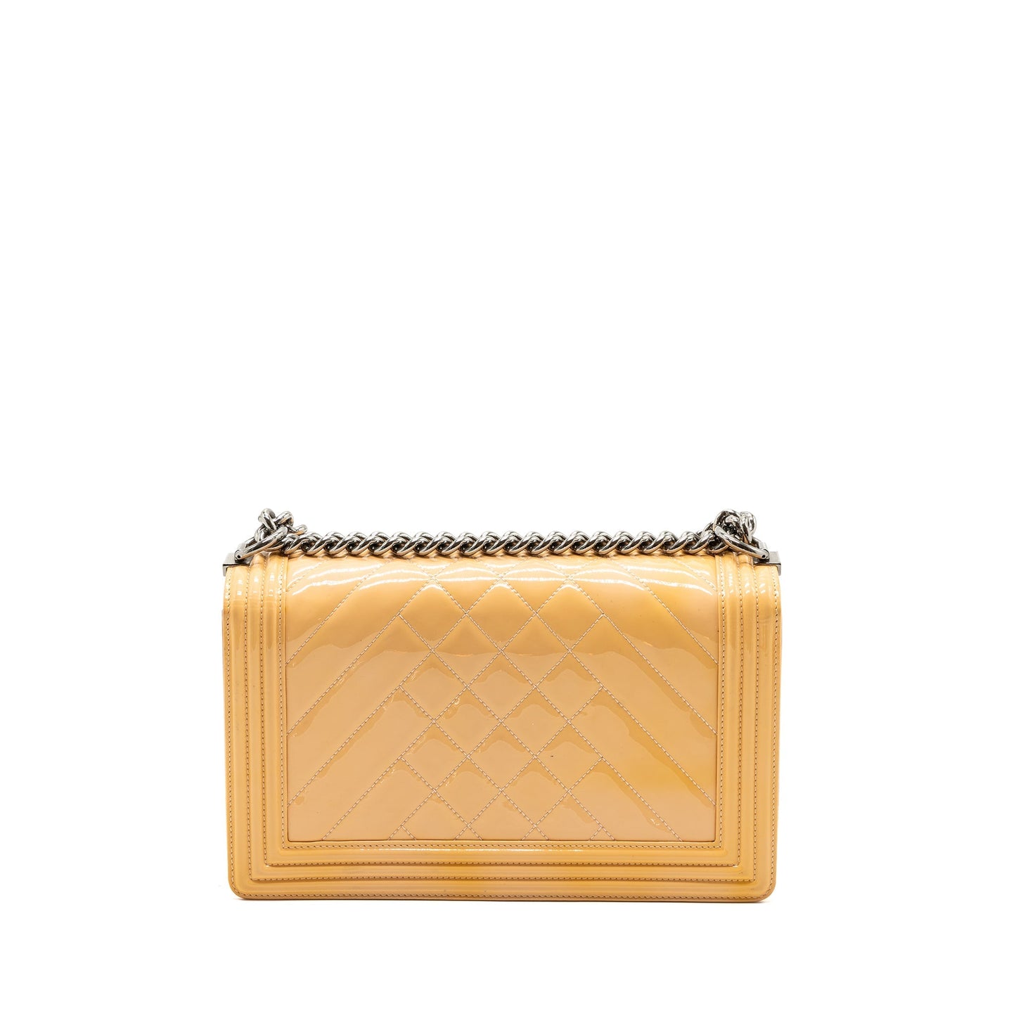 Chanel New Medium Boy Bag Patent Pink