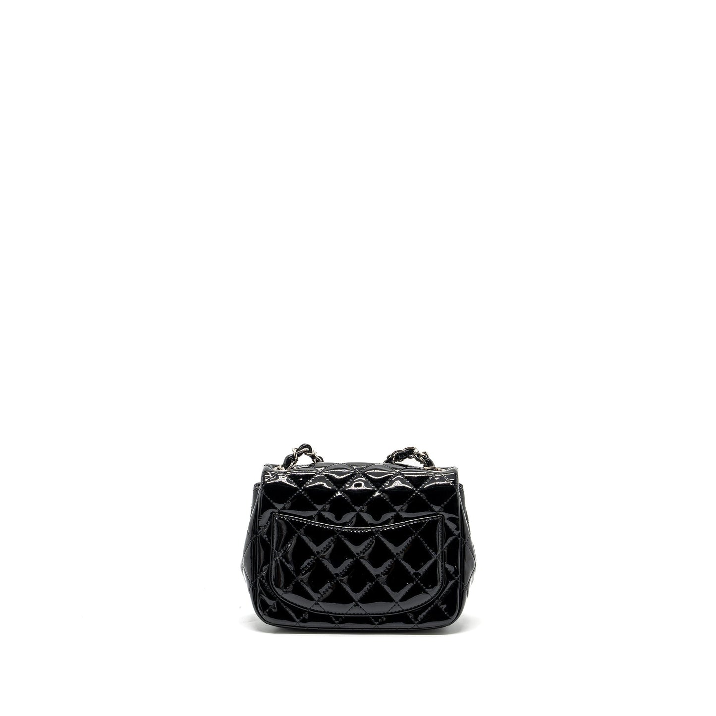 Chanel Classic Mini Square Flap Bag Patent Black