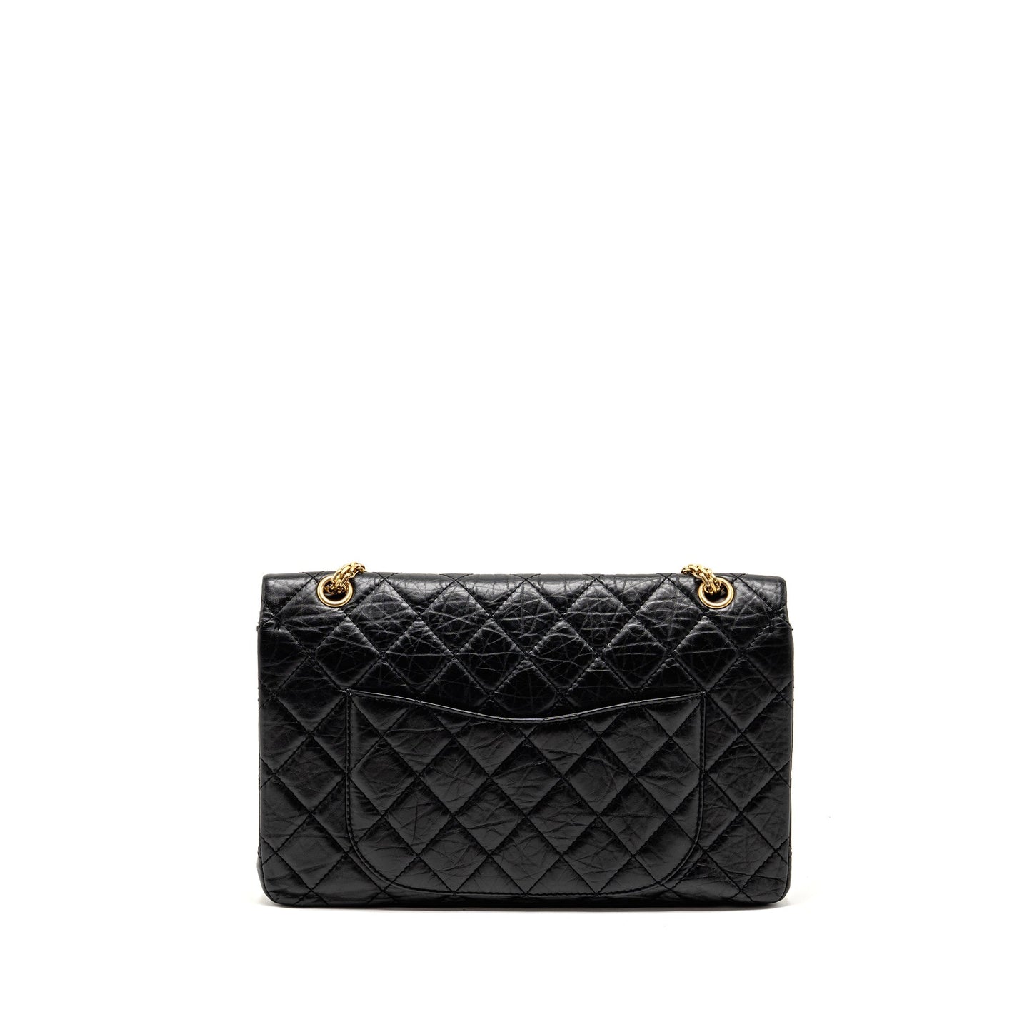 Chanel Large 2.55 226 Reissue Double Flap Bag Aged Calfskin Black