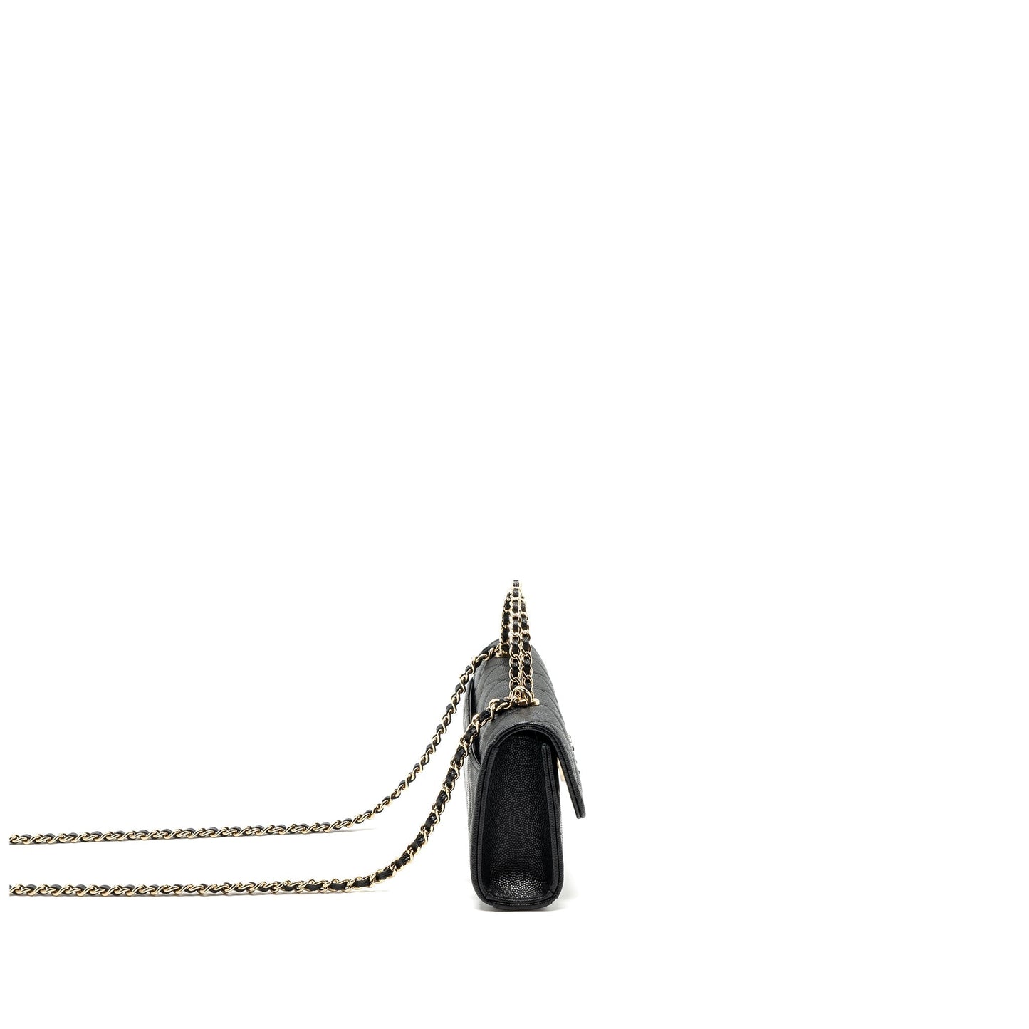 Chanel 23P Top Handle Mini Flap Bag Caviar Black L (Microchip)