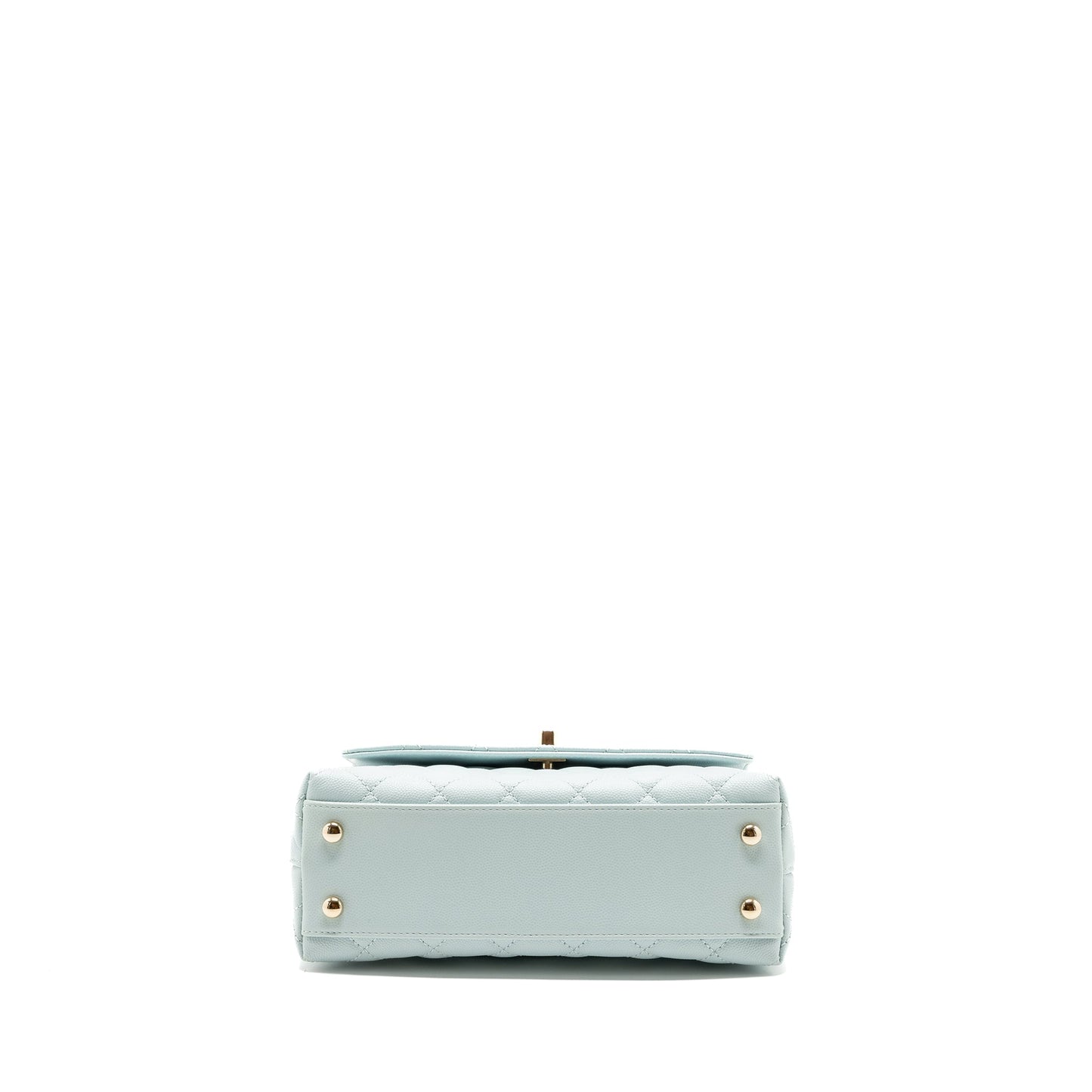 Chanel small coco handle caviar light blue L (microchip)